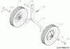MTD T/380 M 21D-38MT678 (2016) Pièces détachées Support de roue, Roues