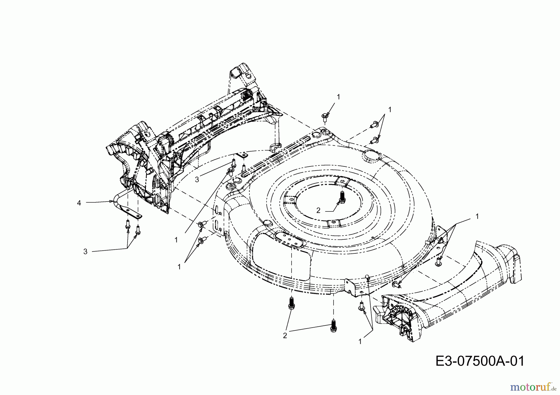  MTD Tondeuse thermique tractée SP 53 HWB 12A-B28R678  (2012) Equerre de sécurité