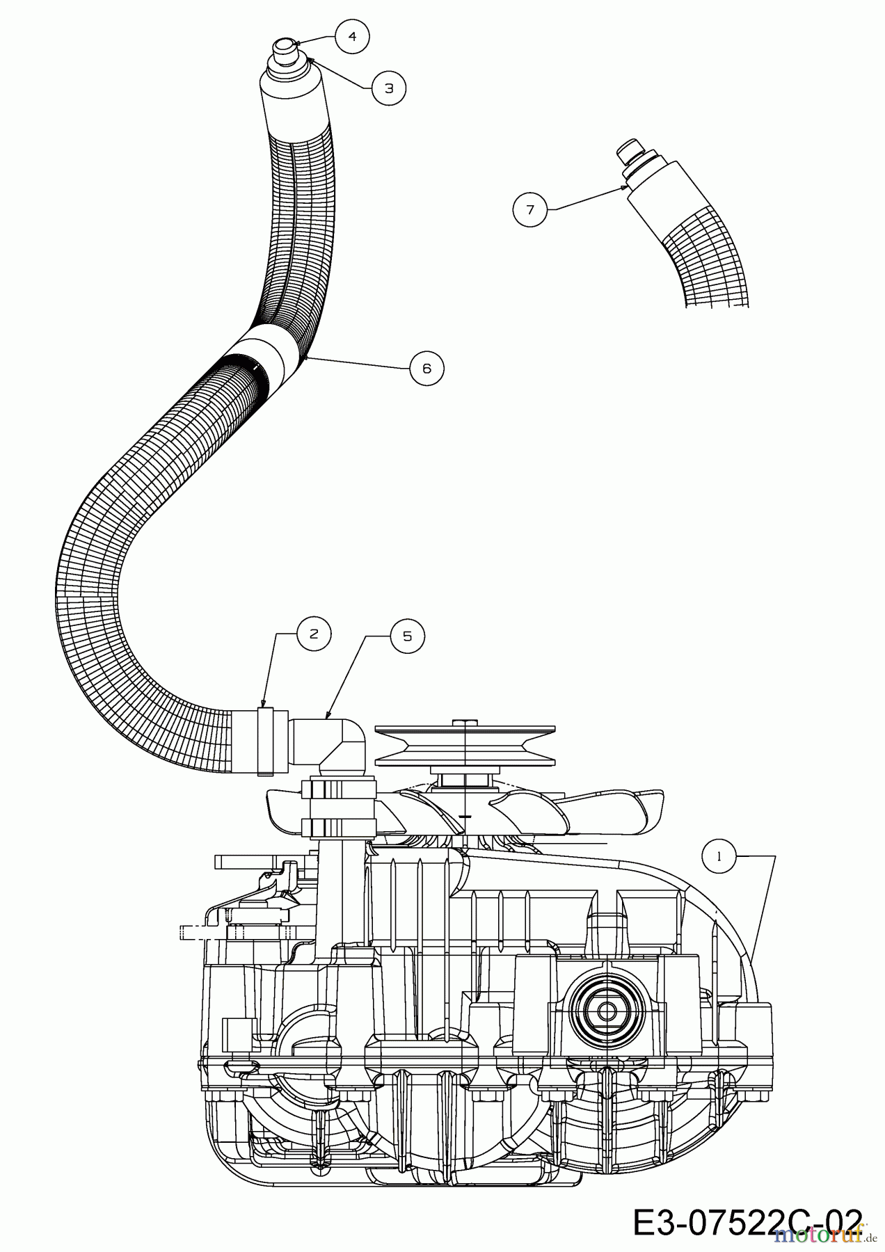  Rasor Tracteurs de pelouse V 220 I 13HU99KN618  (2014) Tuyau aération, Boîte de vitesse hydrostatique