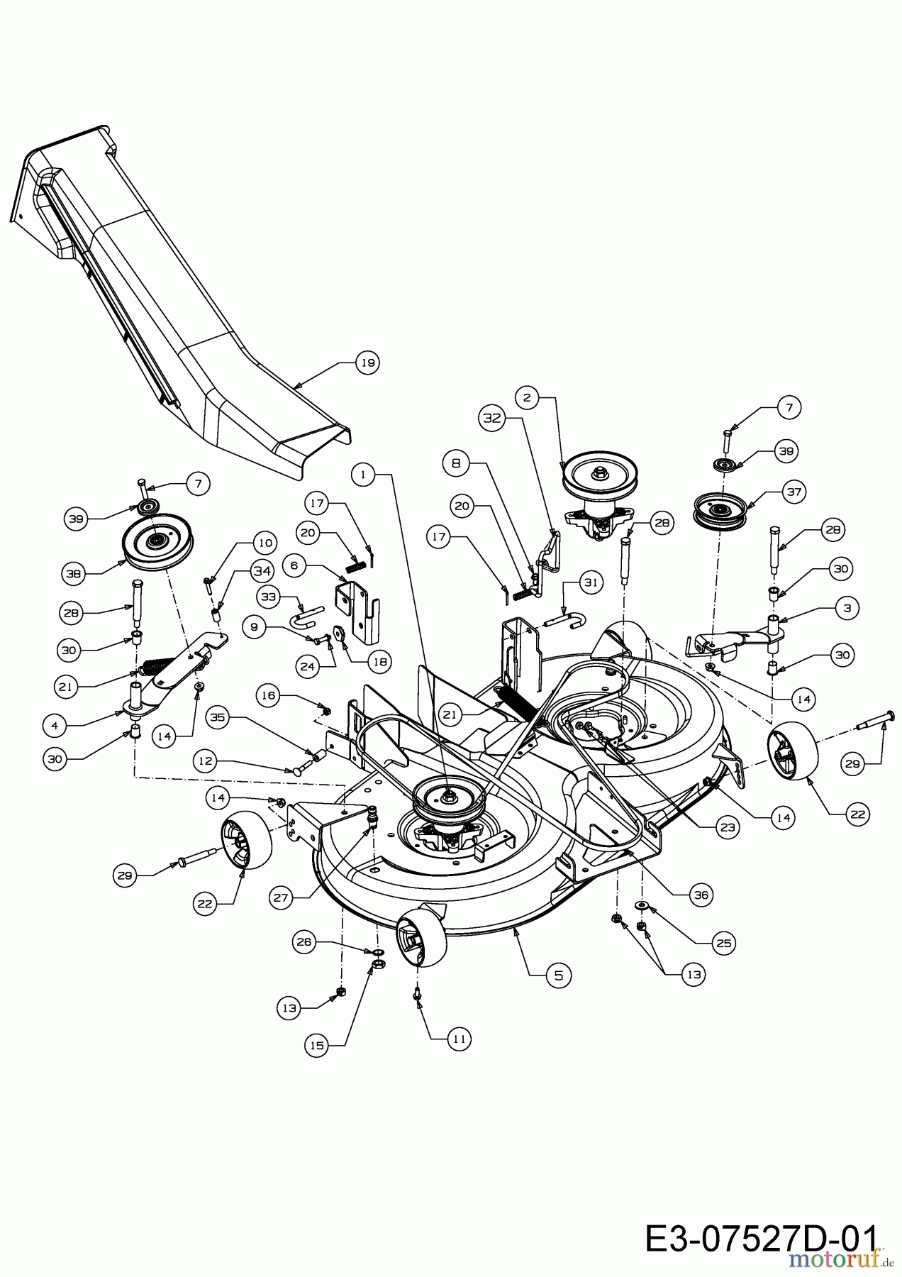  Cub Cadet Tracteurs de pelouse CC 1024 KHN 13HQ91AN603  (2015) Plateau de coupe N (41