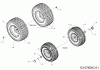 WOLF-Garten Expert Scooter Pro 13C226HD650 (2018) Pièces détachées Roues 13x5x6; 16x6,5x8