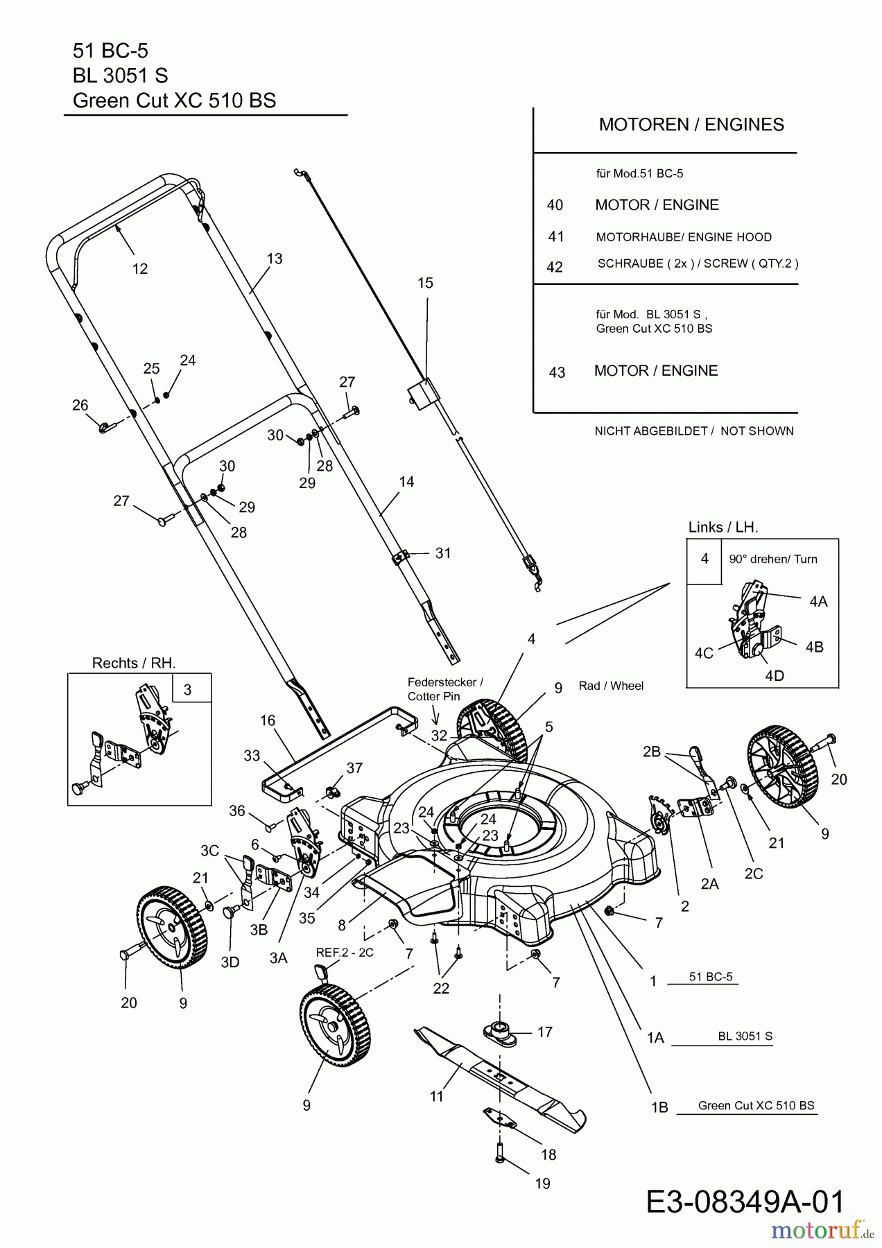  MTD Motormäher 51 BC-5 11A-078H600  (2013) Grundgerät