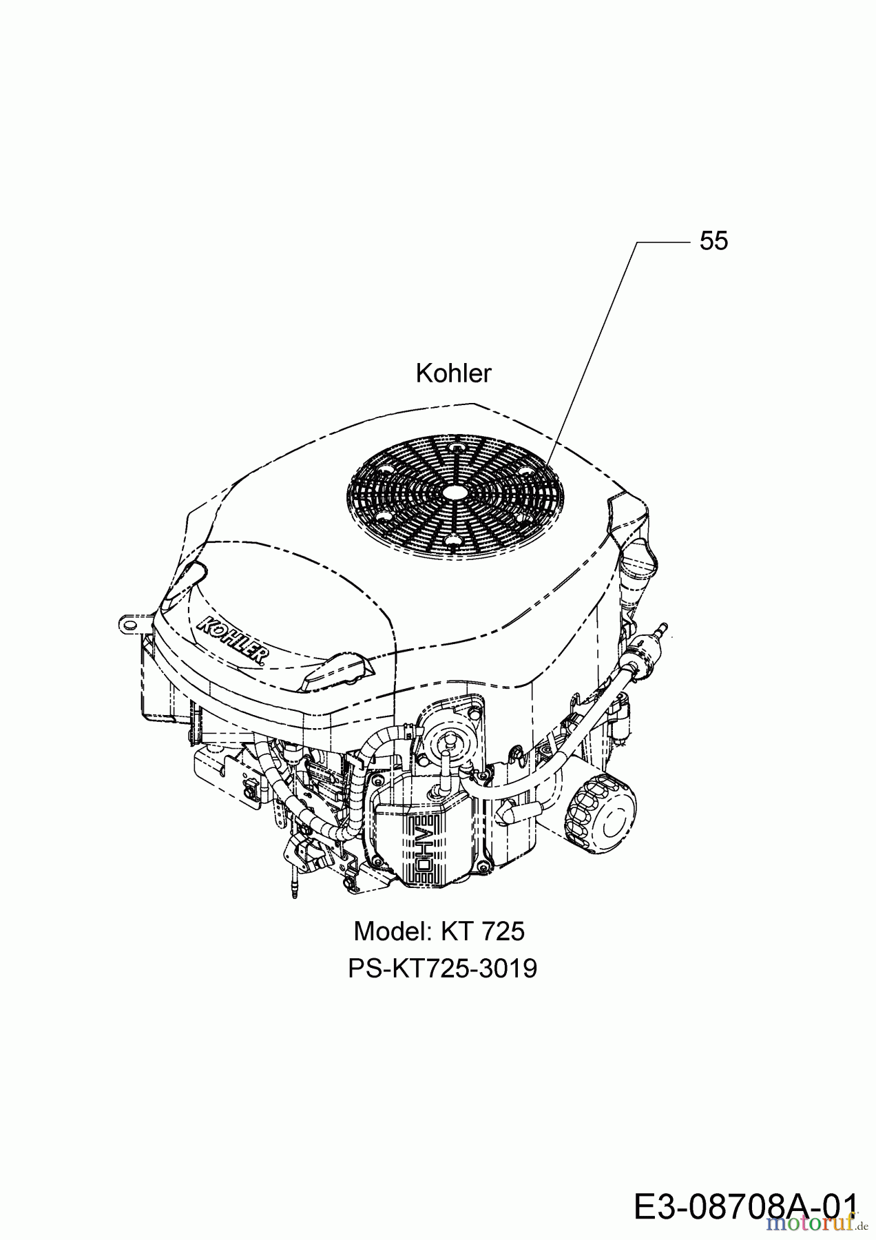  Cub Cadet Zero Turn RZTL 42 17ARCACS330  (2015) Engine Kohler