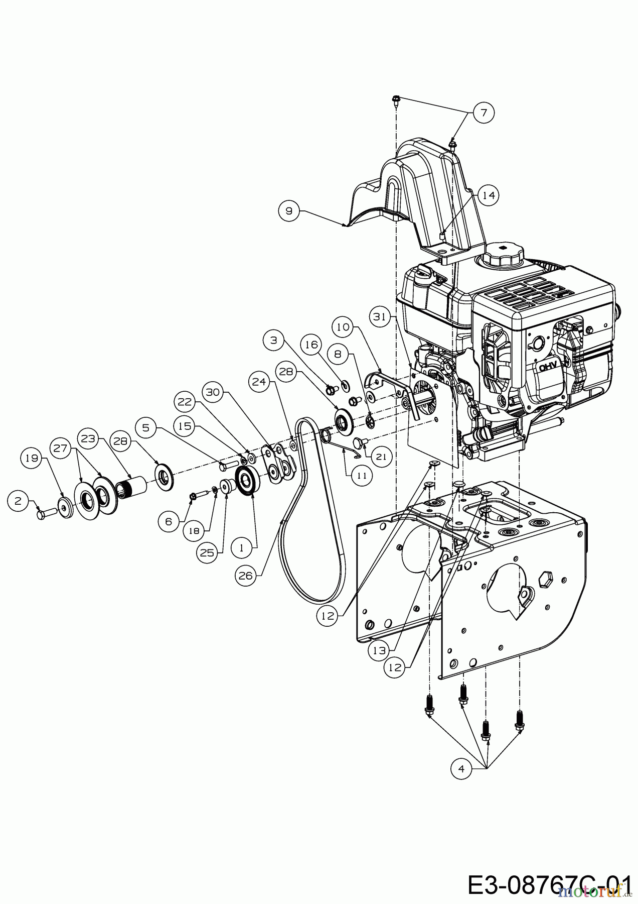  MTD Kehrmaschine Optima PS 700 24B-812C678  (2017) Fahrantrieb