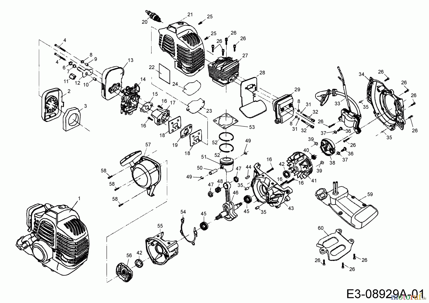 MTD Motorsensen Smart BC 26 41ATG0G-602  (2015) Motor