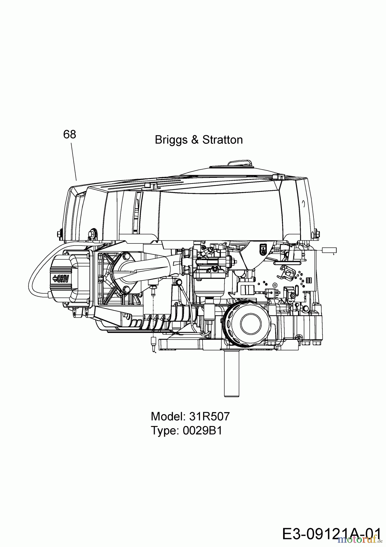  Gutbrod Tracteurs de pelouse GLX 96 SH 13HM79GF690  (2016) Moteur Briggs & Stratton