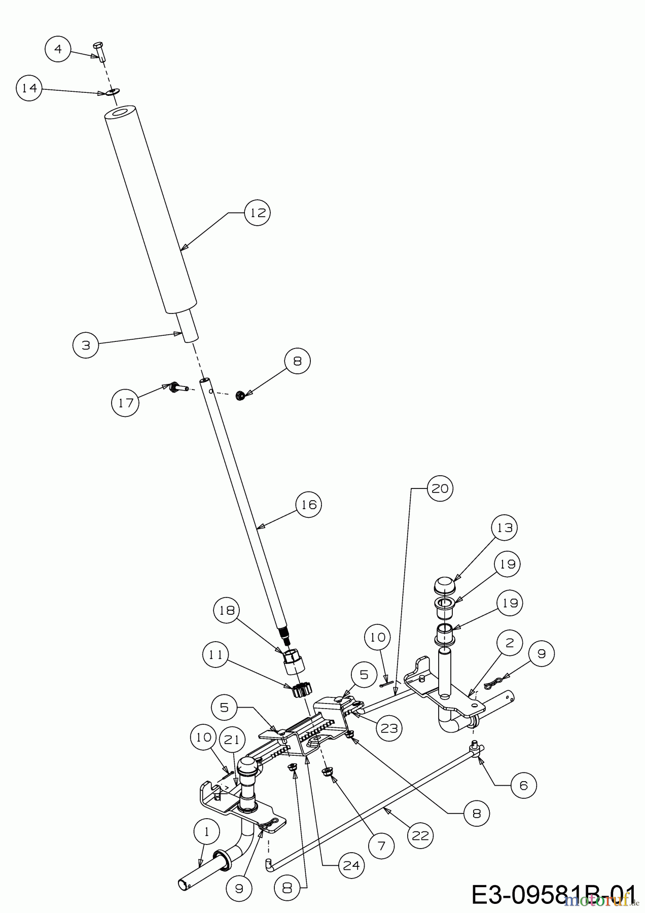  Wolf-Garten Tracteurs de pelouse Scooter MF / RDE 60 M 13B326SC650F  (2018) Système direction