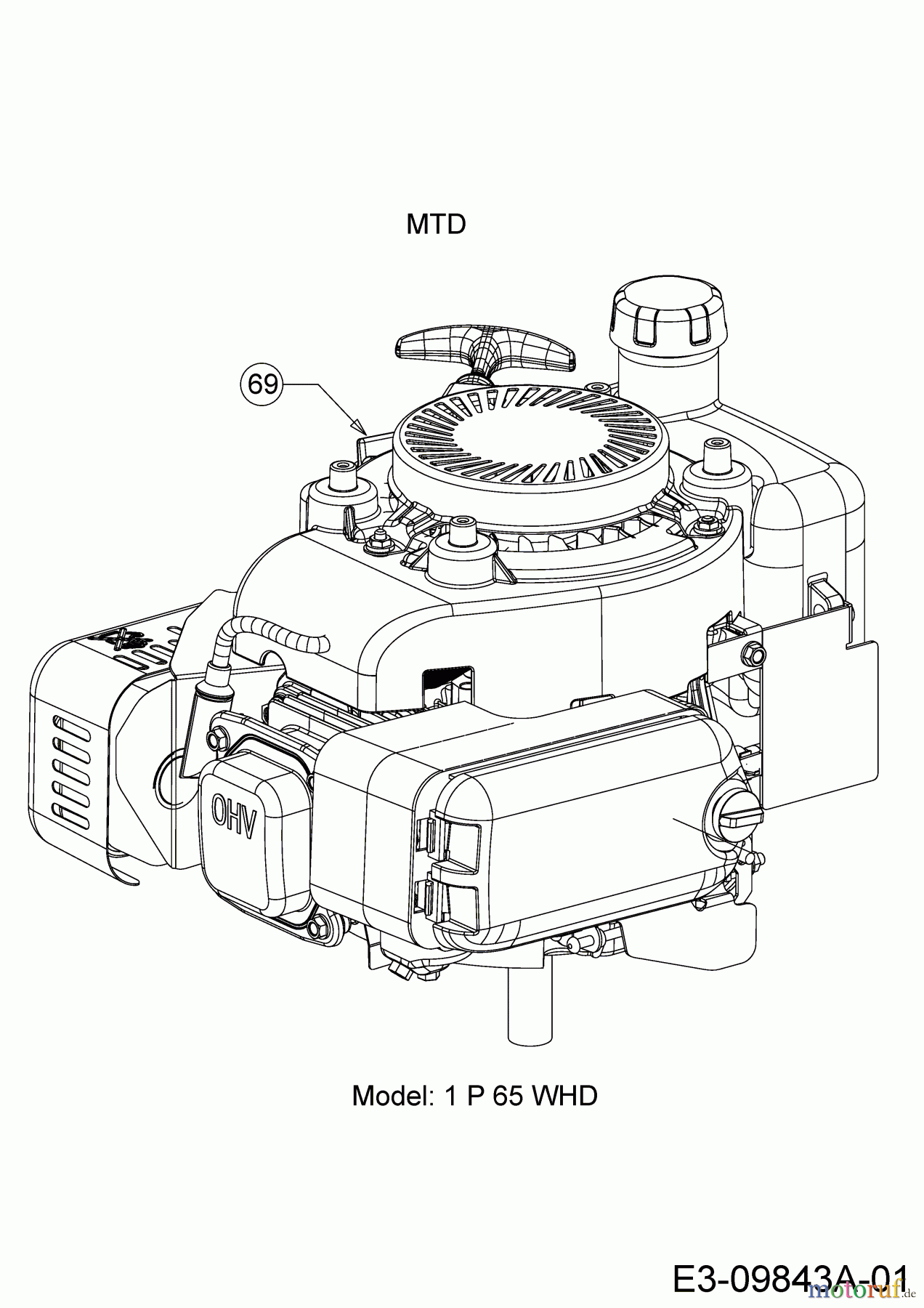  MTD Tillers T/205 21D-20MI678  (2016) Engine MTD
