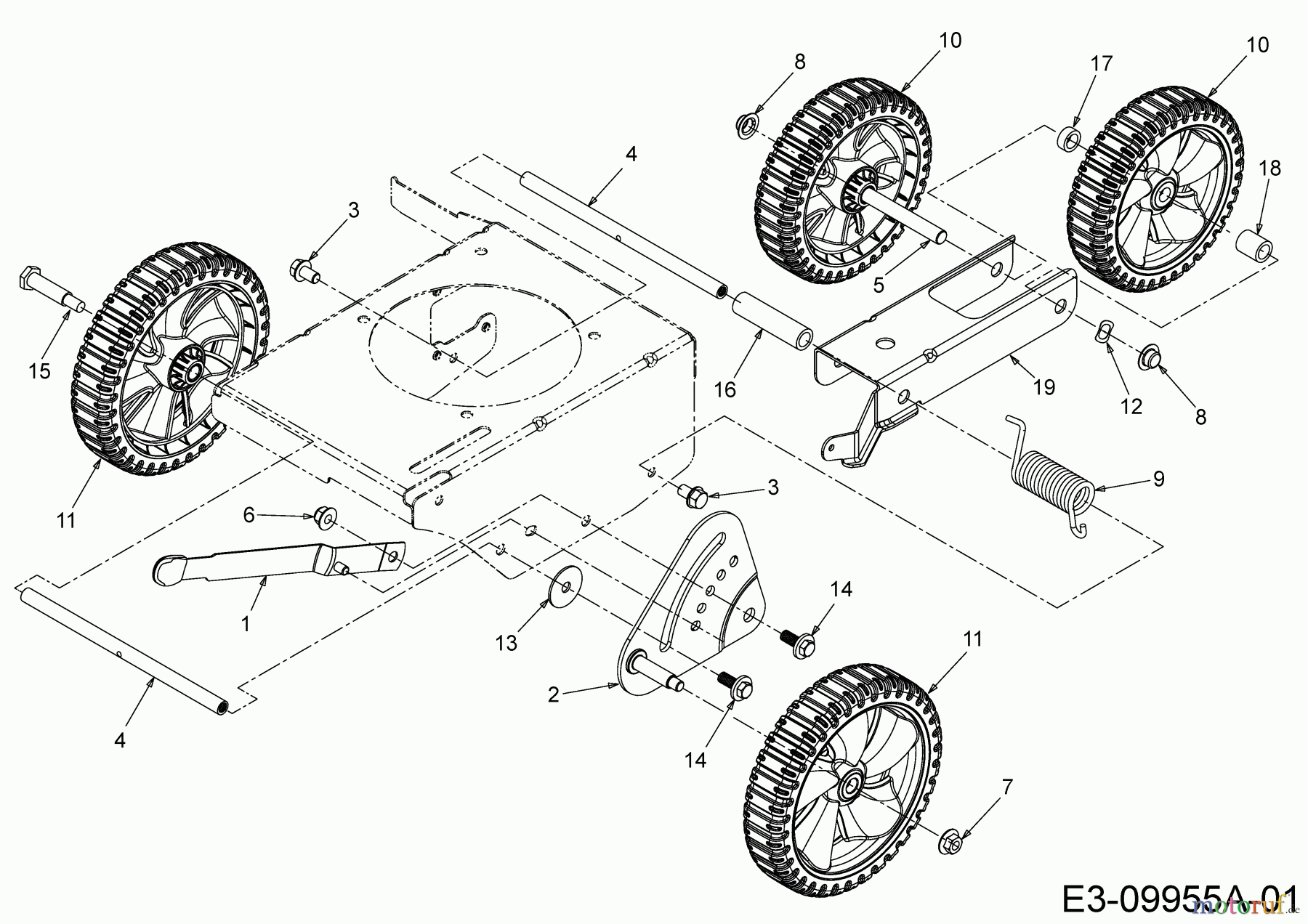  MTD Edger 550 G 25A-550G678  (2017) Wheels