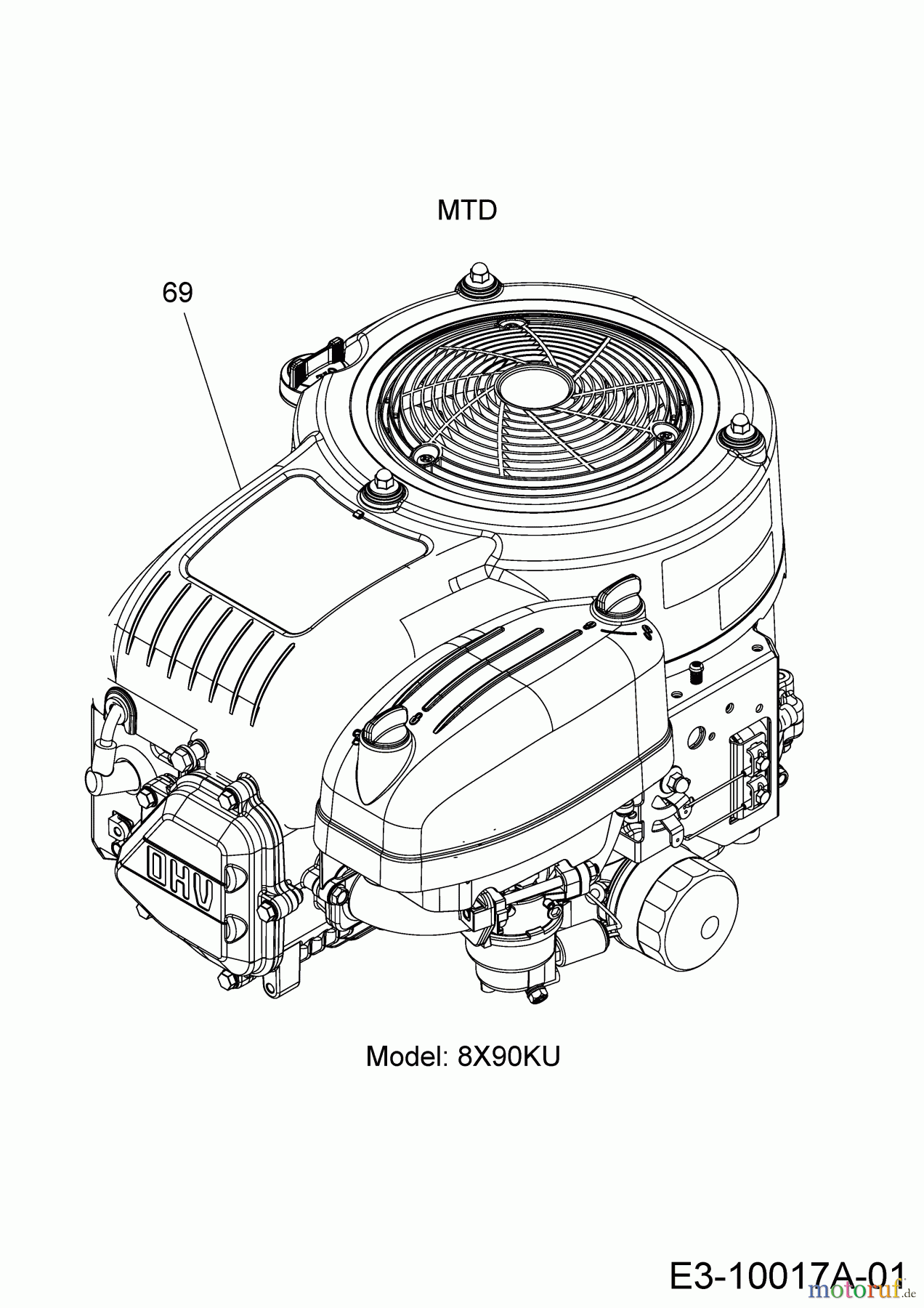  MTD Rasentraktoren XT1 547/42 13A8A1ZS306  (2017) Motor MTD