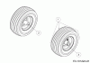 MTD Z 170 DH 17AMCACS678 (2017) Listas de piezas de repuesto y dibujos Front wheels 11x4