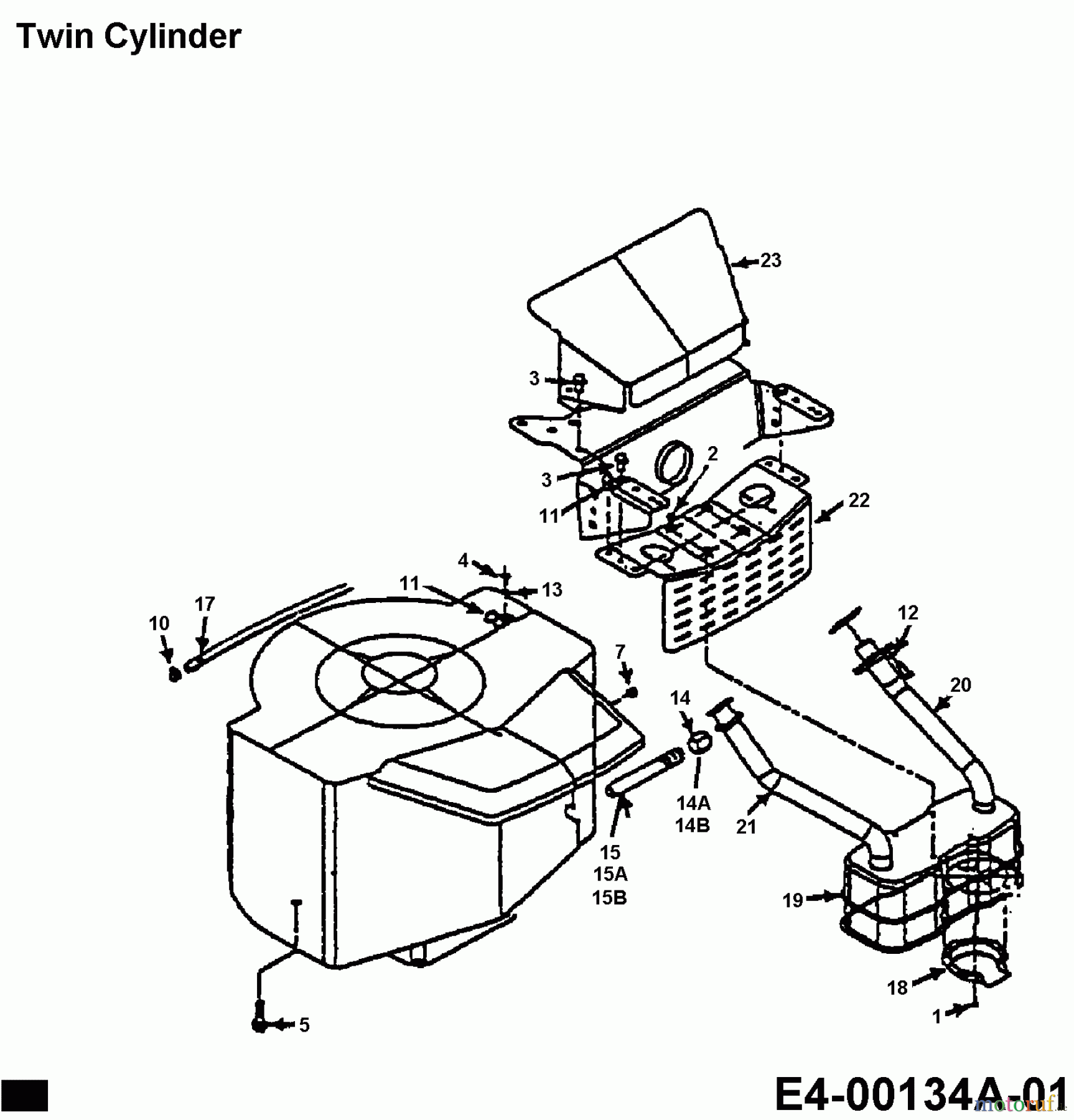  MTD Tracteurs de pelouse E 145 136M765N678  (1996) Accessoires moteur