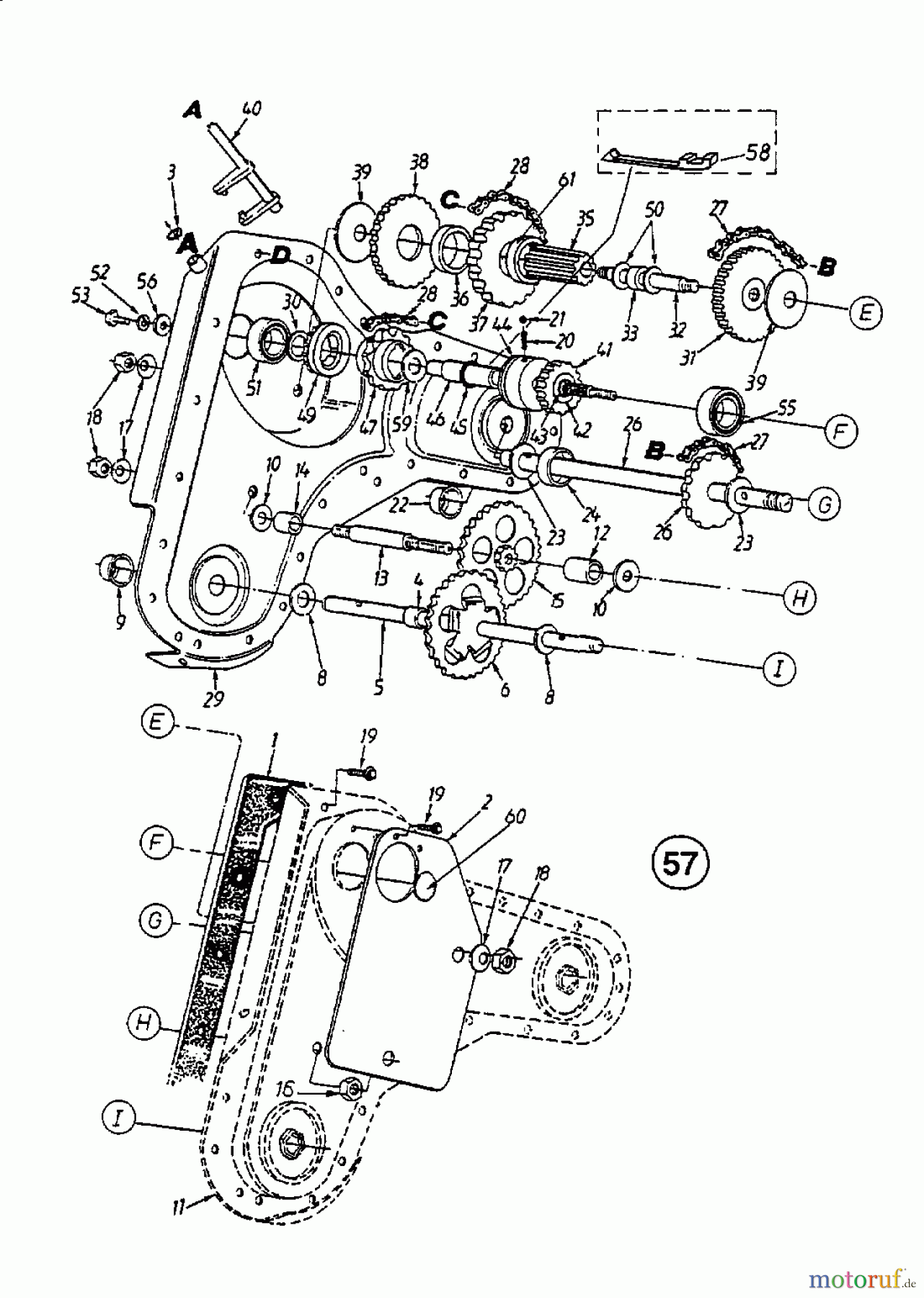  MTD Motorhacken T/410 21A-410A678  (1999) Getriebe