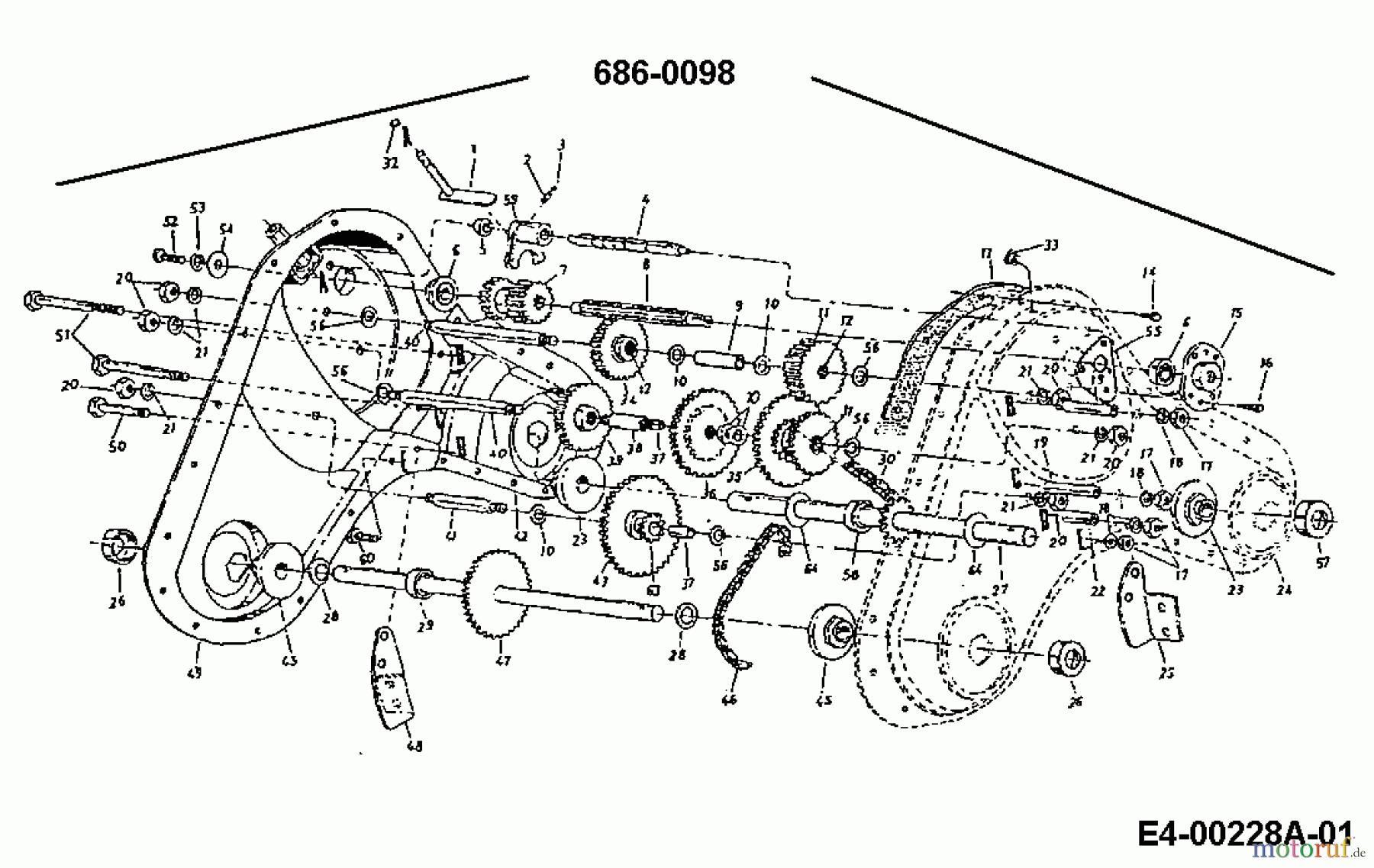  MTD Motorhacken T/430 21A-430-678  (1997) Getriebe