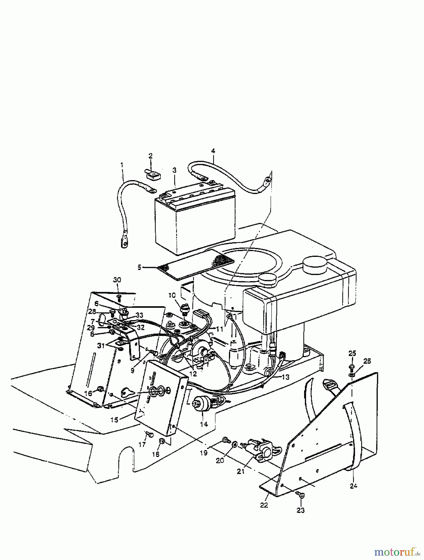  MTD Tracteurs de pelouse F 125 13A-523-678  (2000) Assortiment électrique