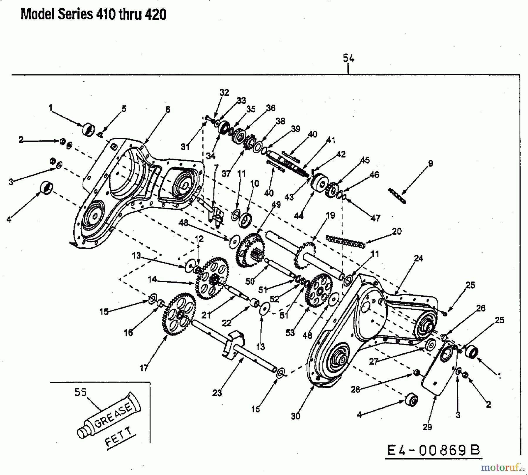  MTD Motobineuse T/410 21AA412C678  (2003) Boîte de vitesse