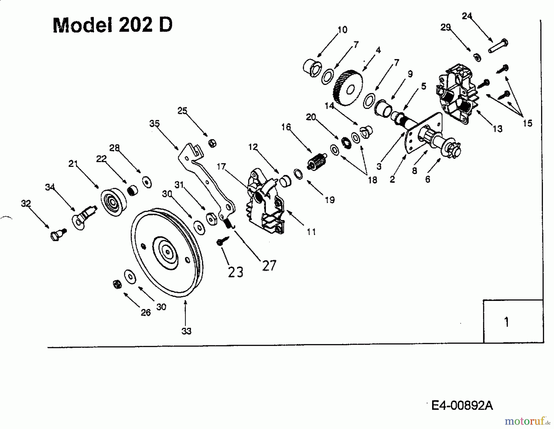  MTD Aspirateur broyeur 202 24A-202D678  (2000) Boîte de vitesse