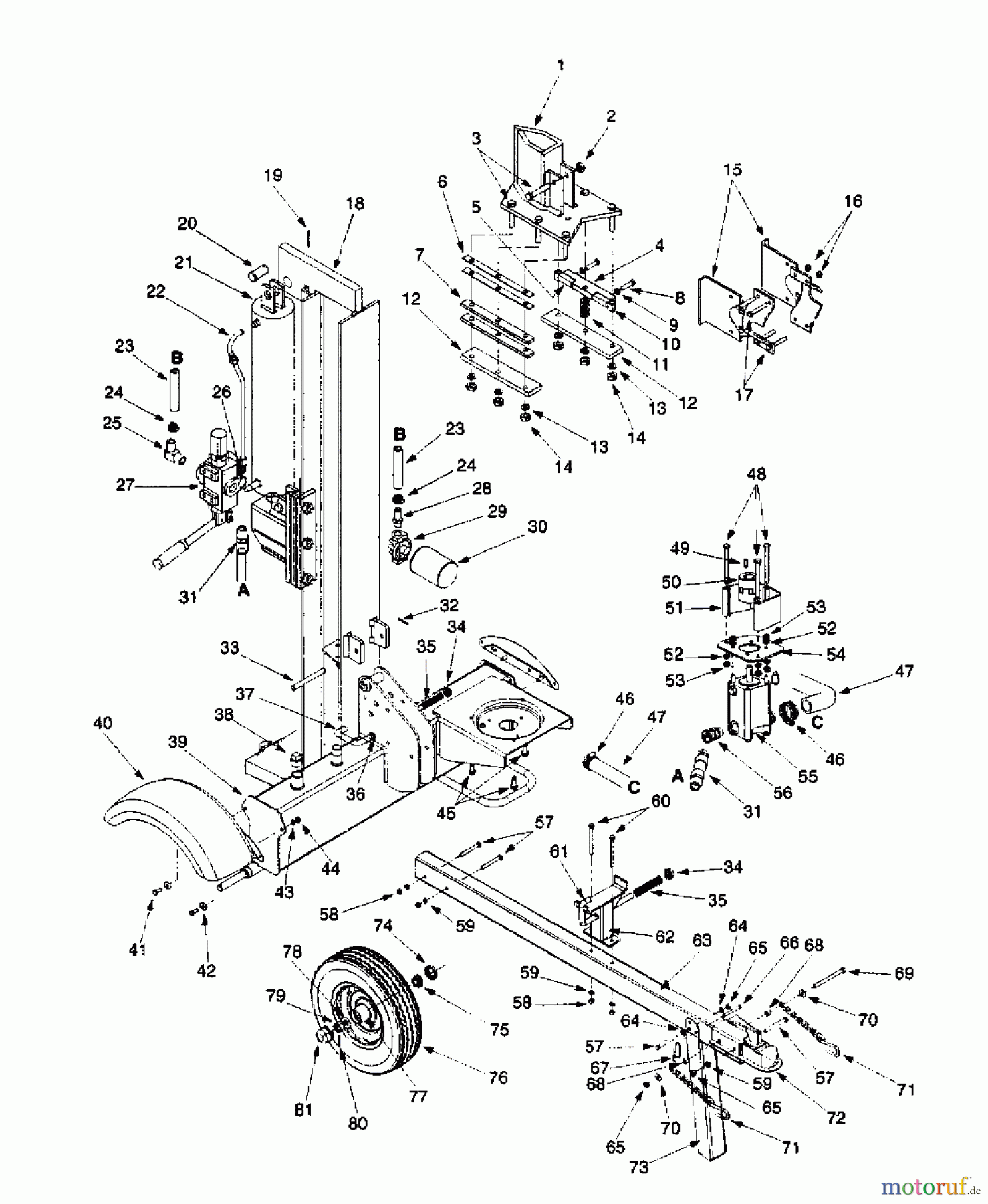  MTD Fendeuse à bois 550 C 24AA550C602  (2000) Machine de base