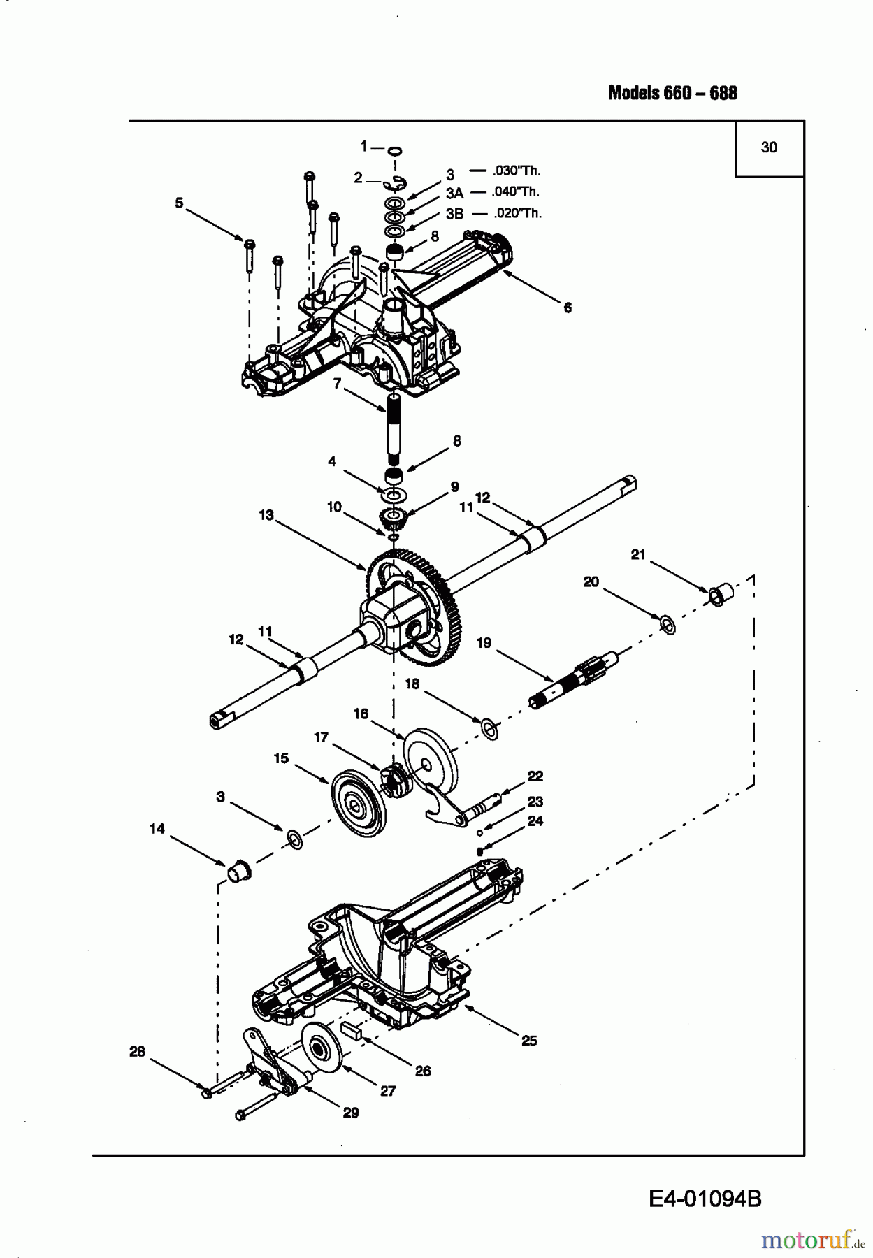  Mastercut Tracteurs de pelouse VI 125/96 13AC665F659  (2002) Boîte de vitesse
