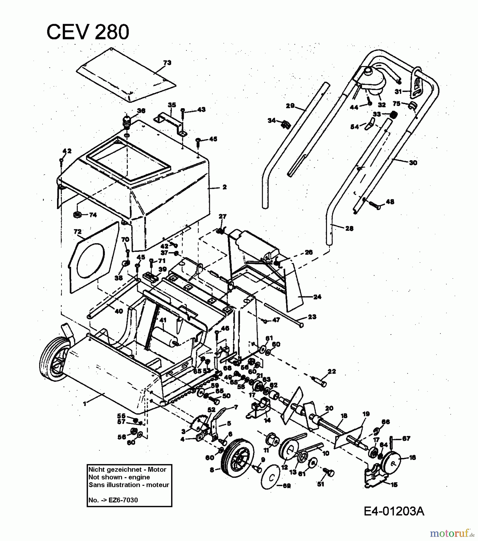  MTD Scarificateur électrique CEV 280 905E355P001  (1994) Machine de base
