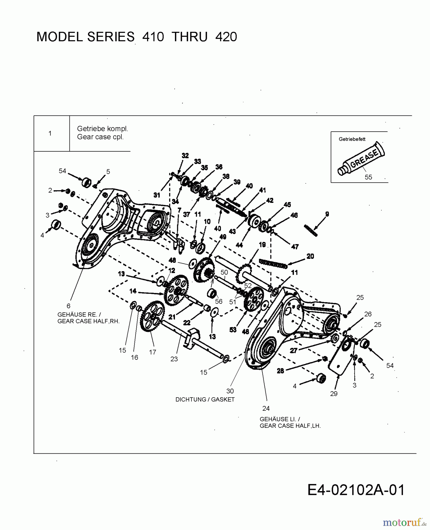  MTD Motorhacken T/410 21AA414A678  (2009) Getriebe