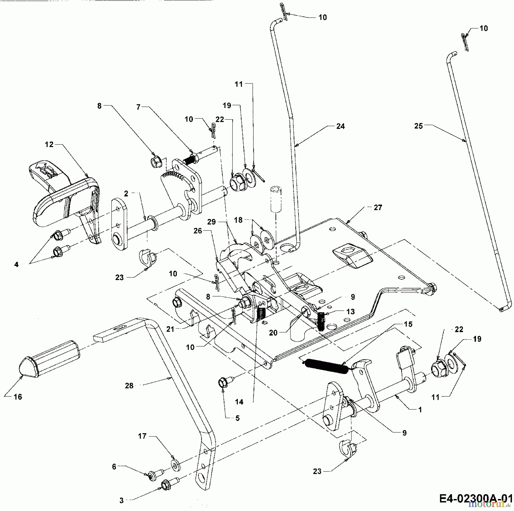  Cub Cadet Tracteurs de pelouse CC 1527 13A-241G603  (2003) Pedales