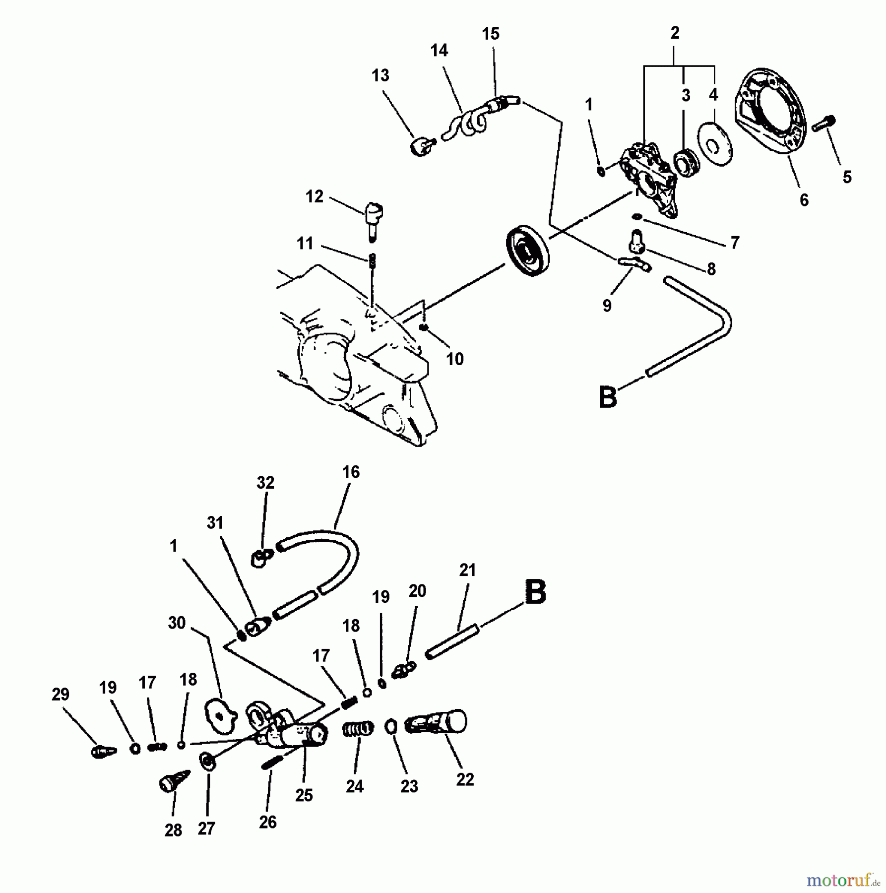  Echo Sägen, Kettensägen CS-6700 - Echo Chainsaw (Type 1E) Oiler Assembly