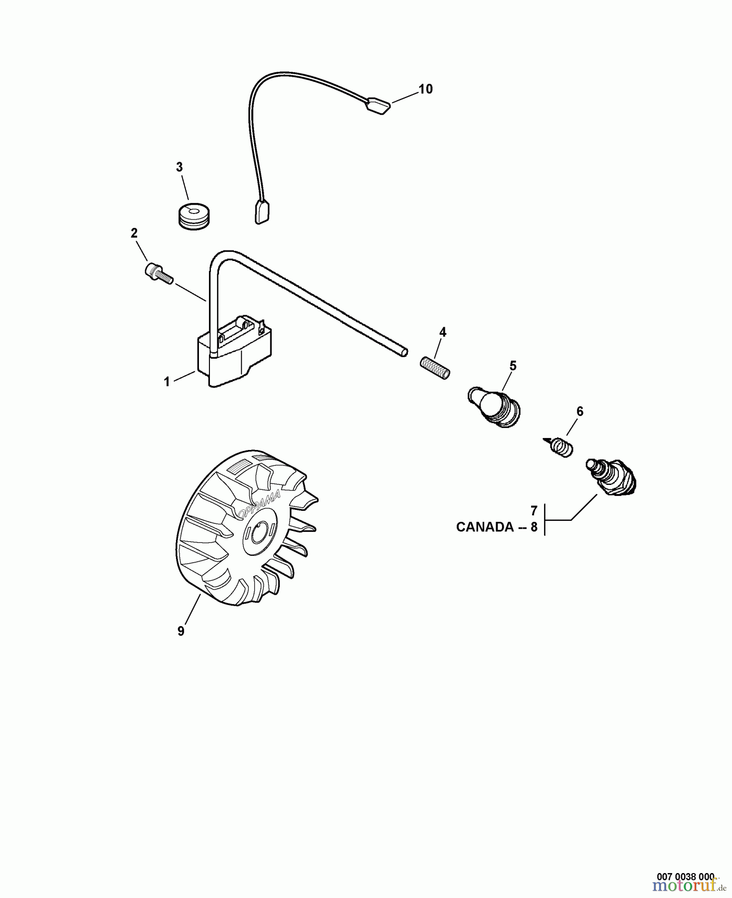  Echo Hochentaster PPF-211 - Echo Pole Saw / Pruner, S/N: 06001001 - 06999999 Ignition