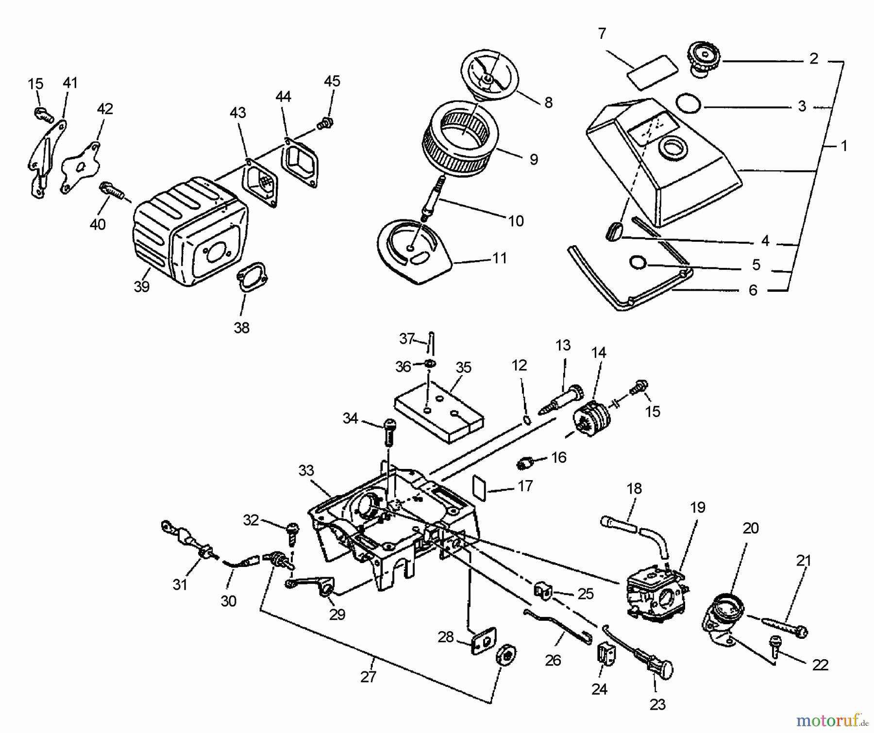  Echo Rettungssäge QV-6700 - Echo Quick Vent Chain Saw (Type 1 ) Intake, Exhaust, Air Cleaner