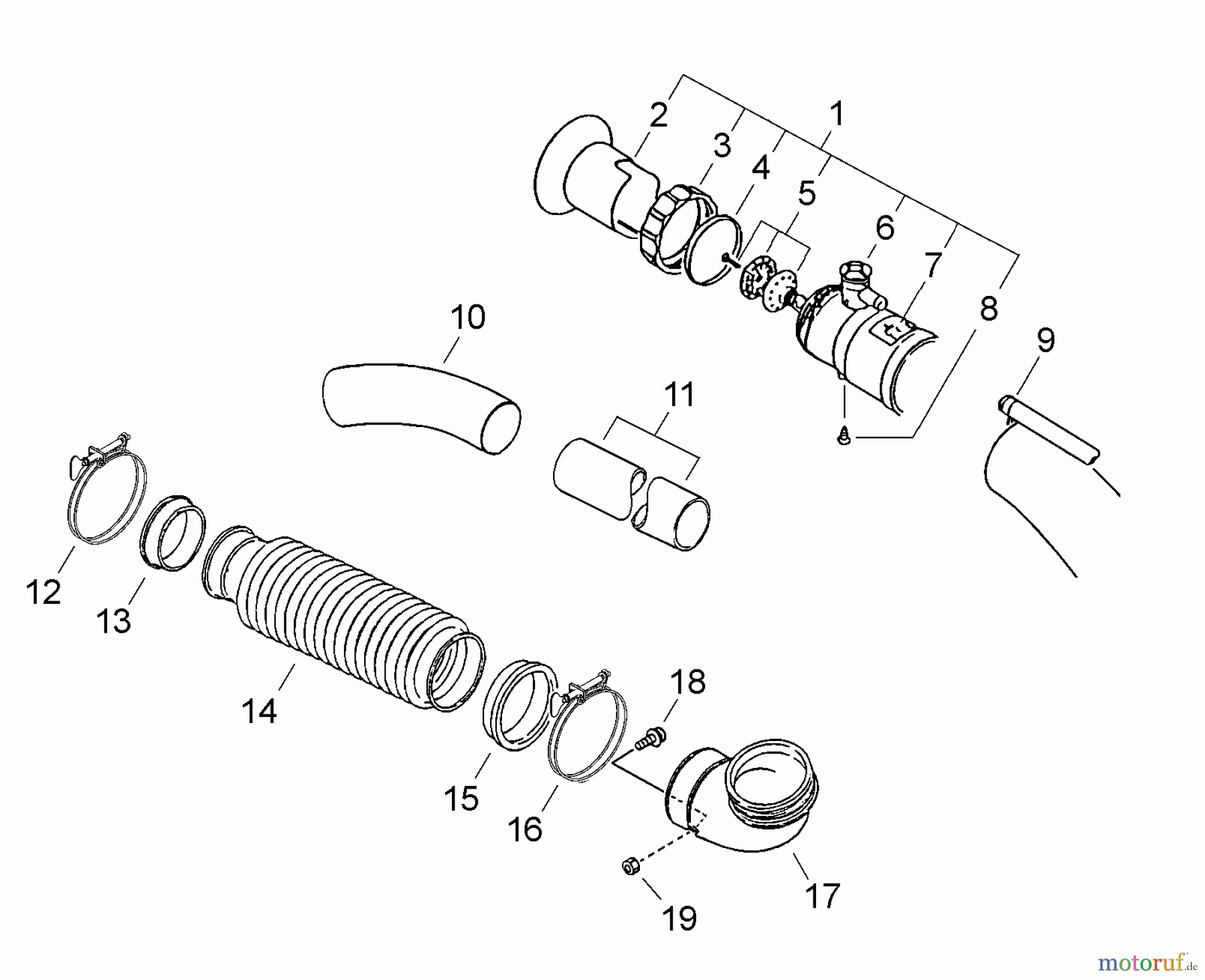  Echo Pflanzenschutzspritzen DM-4610 - Echo Duster/Mister, S/N: 35001001 - 35999999 Nozzle, Blower Tubes