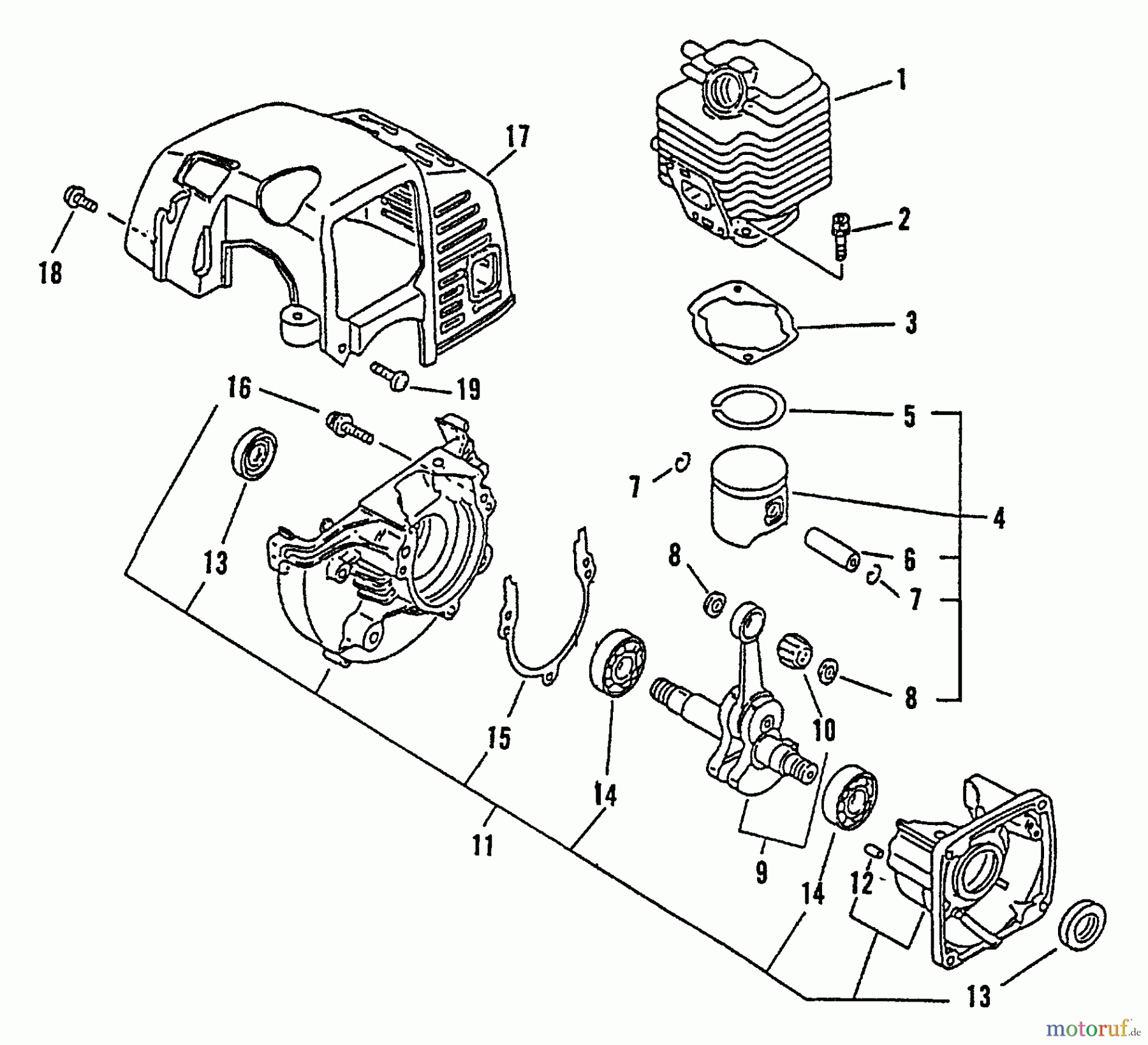  Echo Pflanzenschutzspritzen SHR-2100 - Echo Power Sprayer Engine, Crankcase