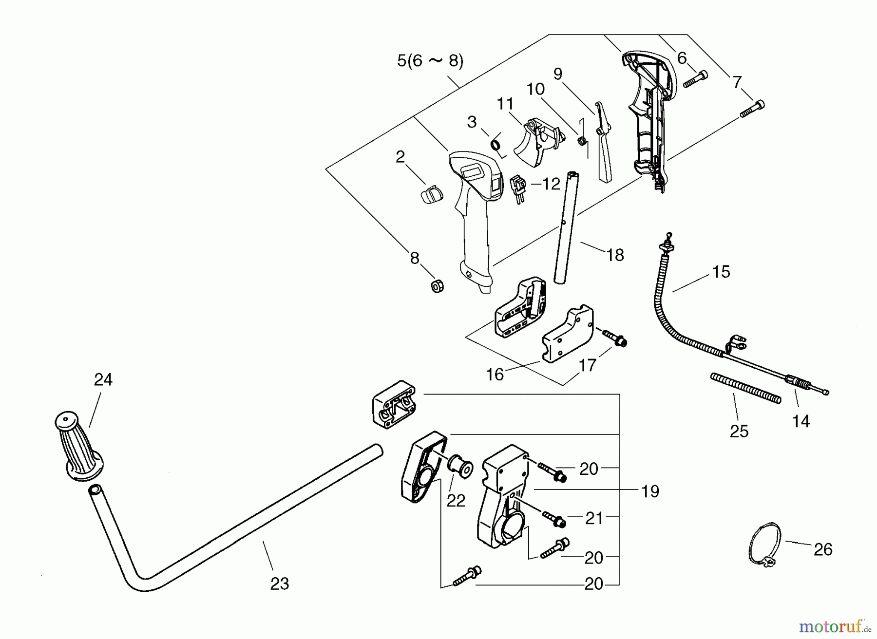 Echo Trimmer, Faden / Bürste BCLS-580 - Echo String Trimmer / Brush Cutter Handle