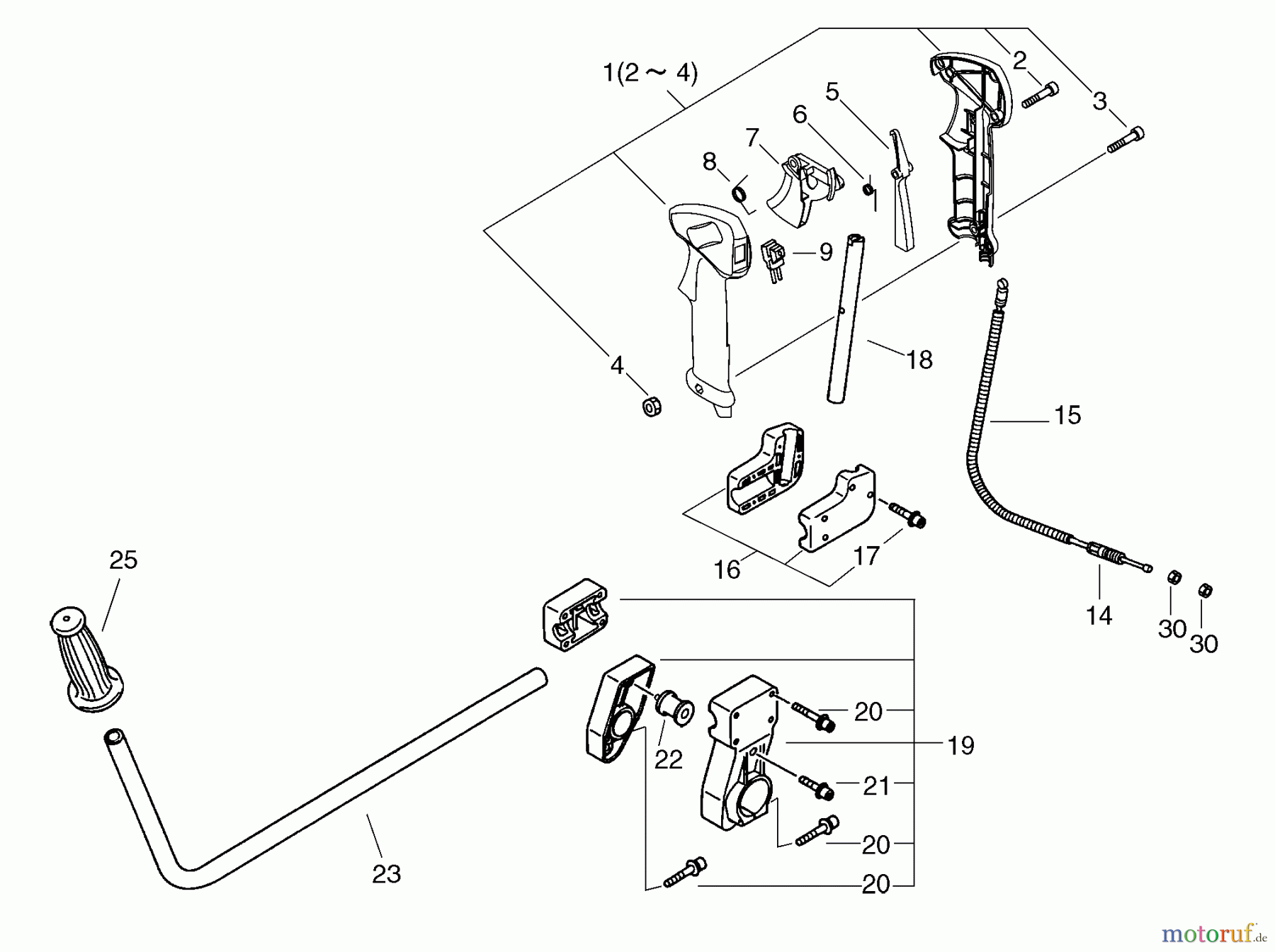  Echo Trimmer, Faden / Bürste CLS-5000 - Echo Clearing Saw Handle