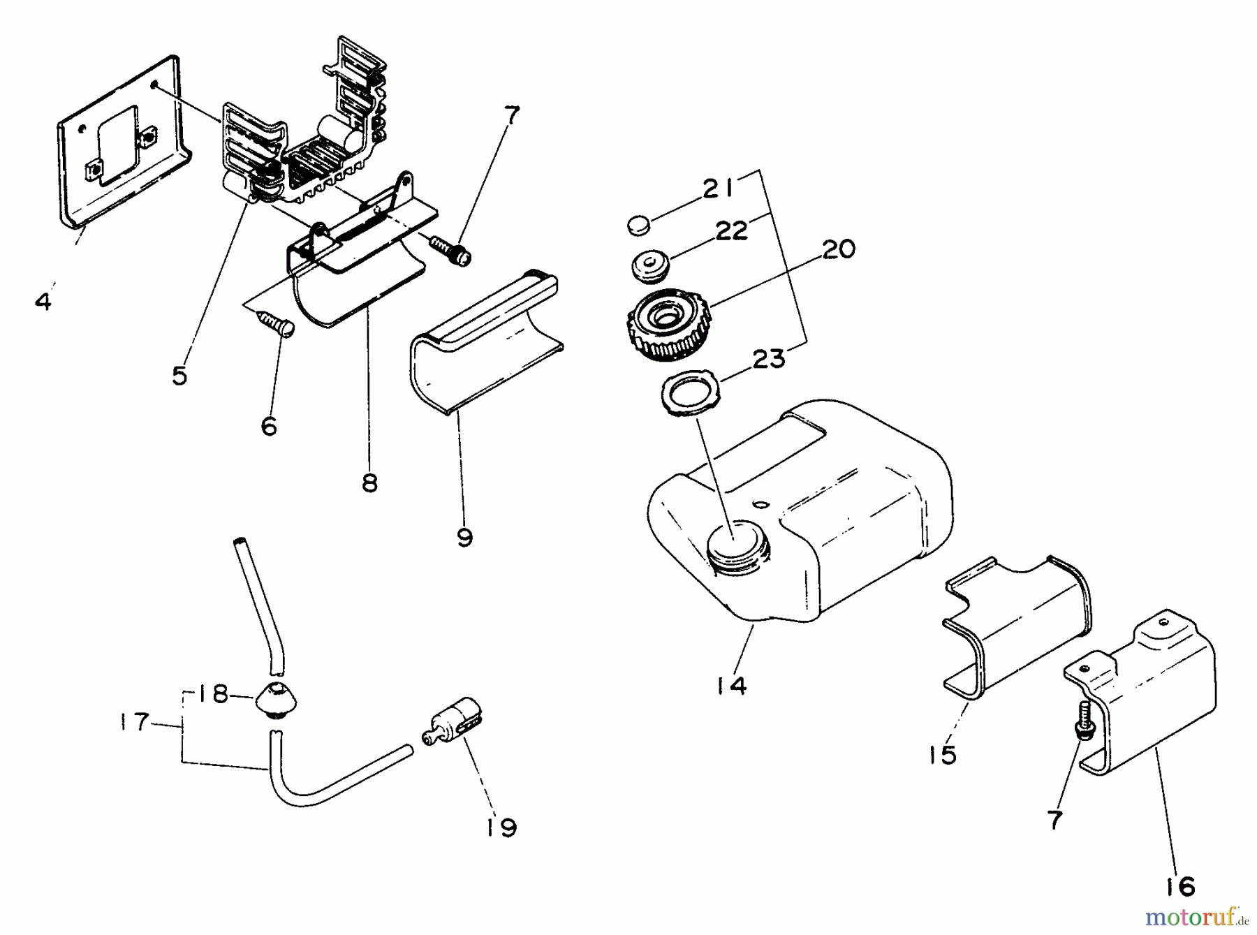 Echo Trimmer, Faden / Bürste GT-1000 - Echo String Trimmer Fuel System