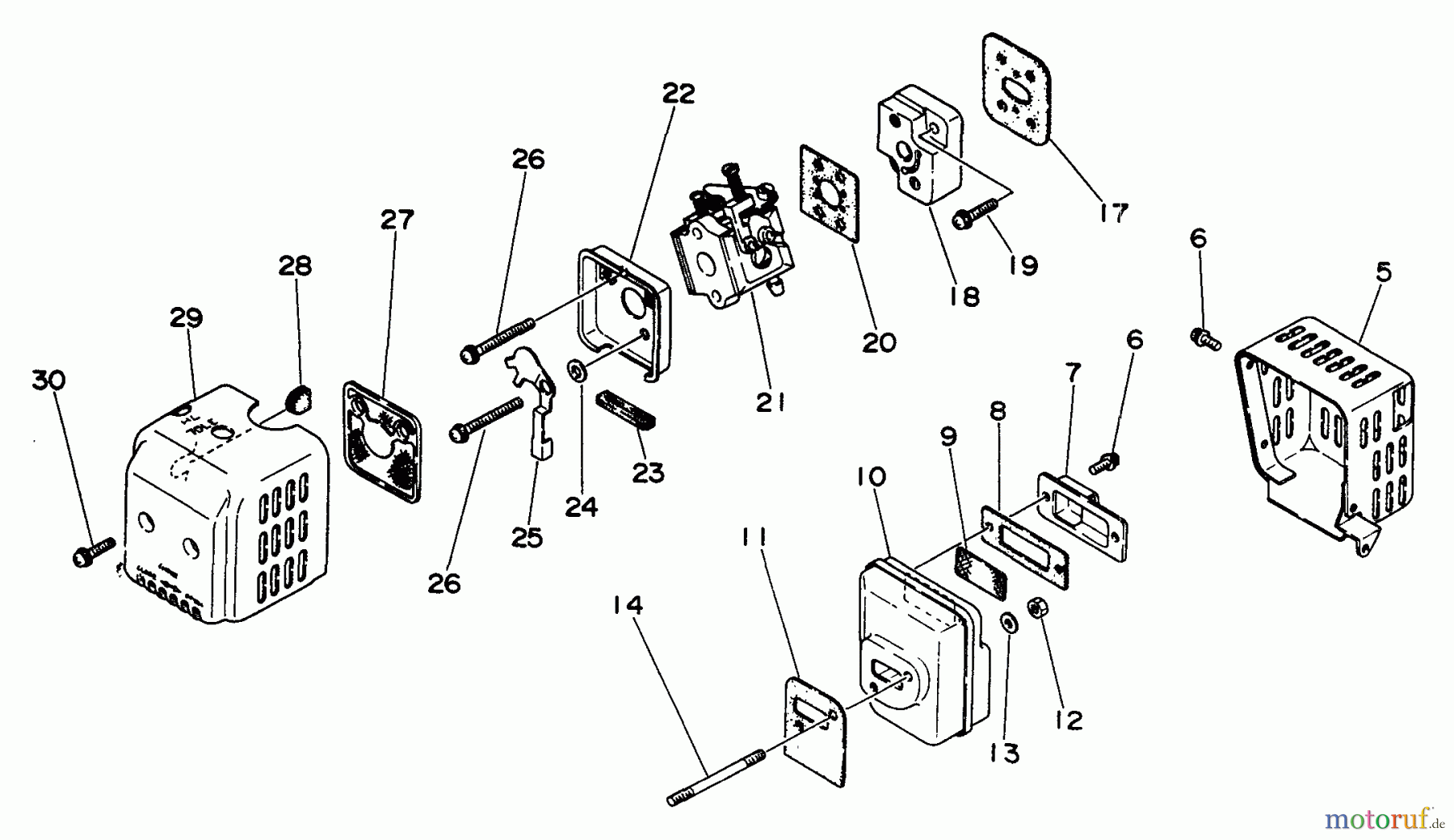 Echo Trimmer, Faden / Bürste GT-160AE - Echo String Trimmer Intake, Exhaust, Air Cleaner