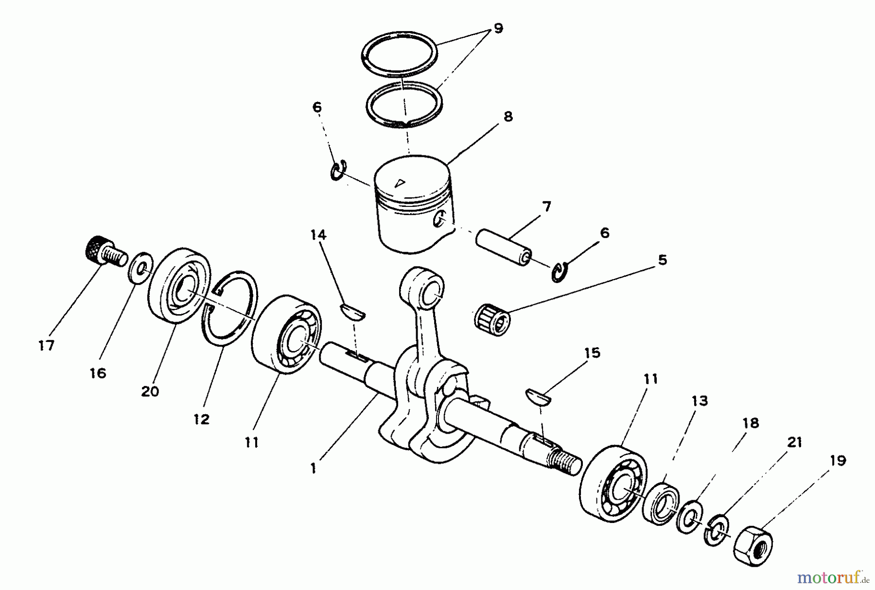  Echo Trimmer, Faden / Bürste SRM-202FA - Echo String Trimmer Bearings, Crankshaft, Piston