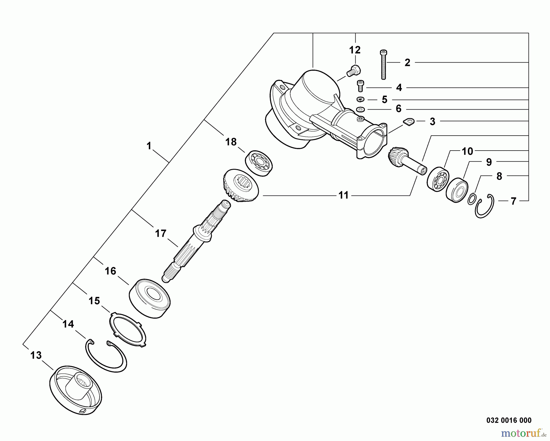  Echo Trimmer, Faden / Bürste SRM-225 - Echo String Trimmer, Gear Case