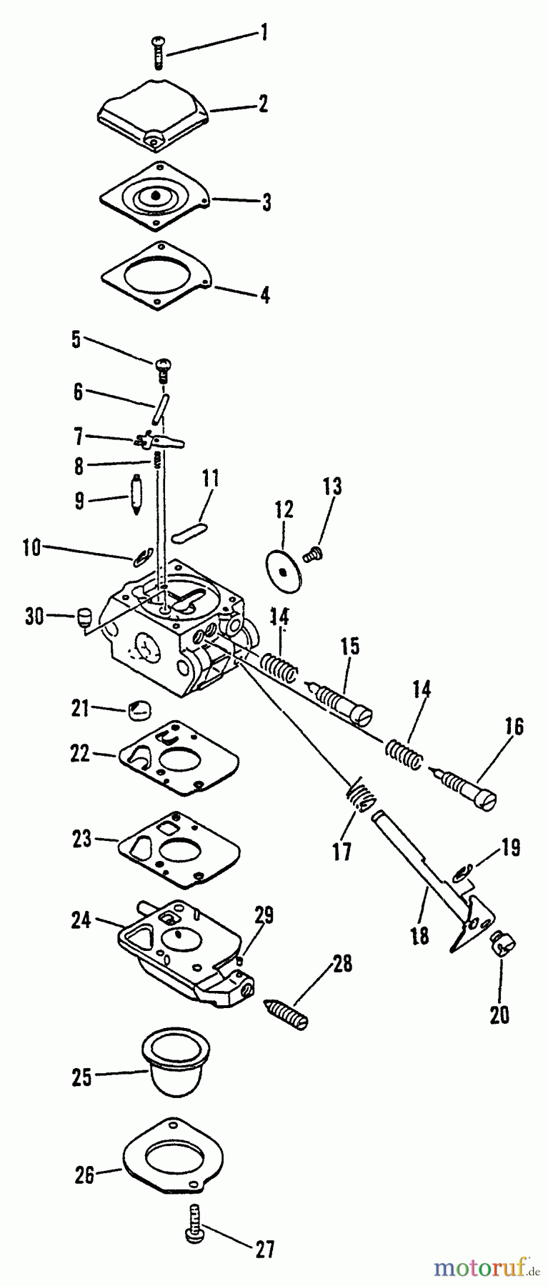 Echo Trimmer, Faden / Bürste SRM-3000 - Echo String Trimmer, S/N:037501 - 043225 Carburetor