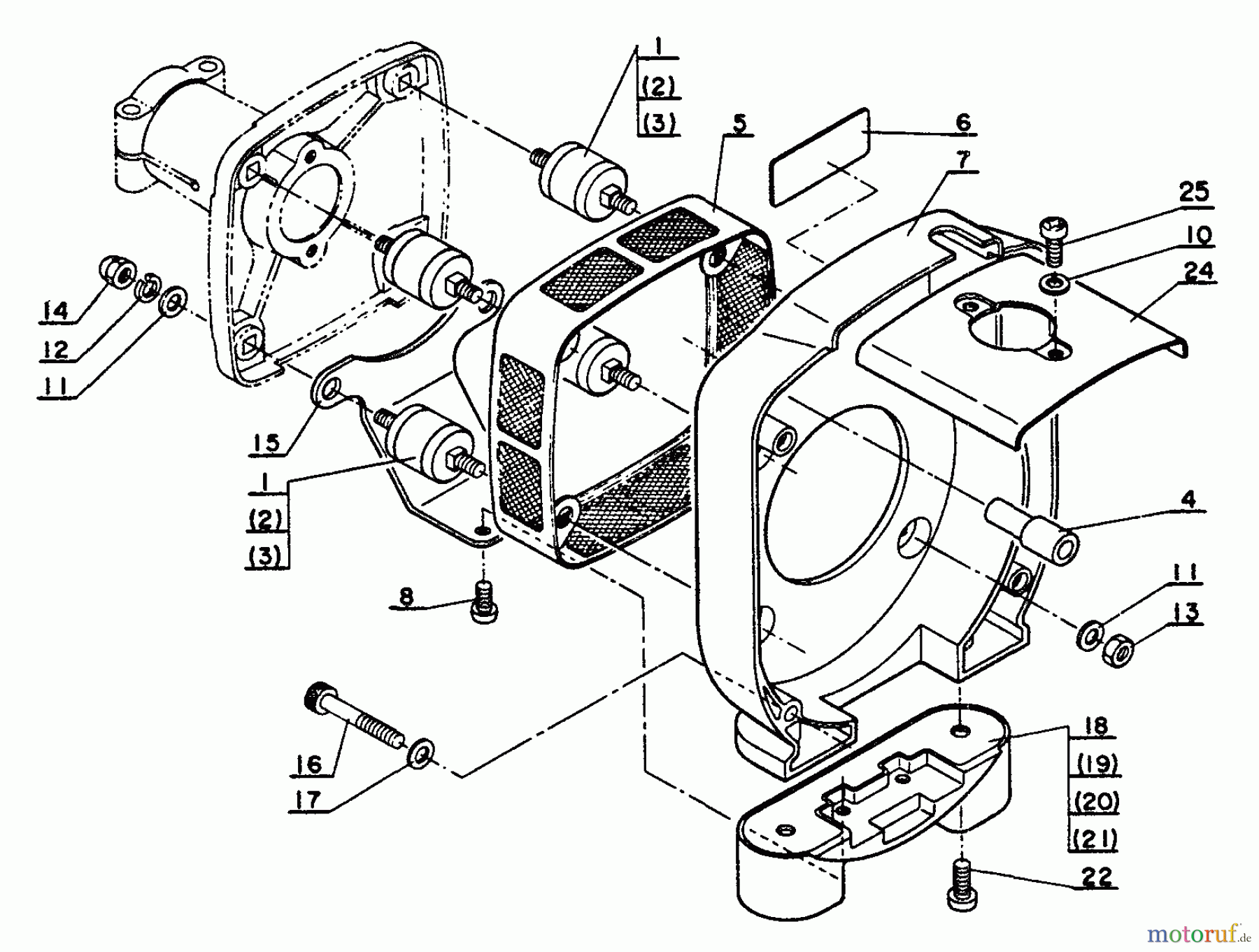 Echo Trimmer, Faden / Bürste SRM-302ADX - Echo String Trimmer Fan Housing