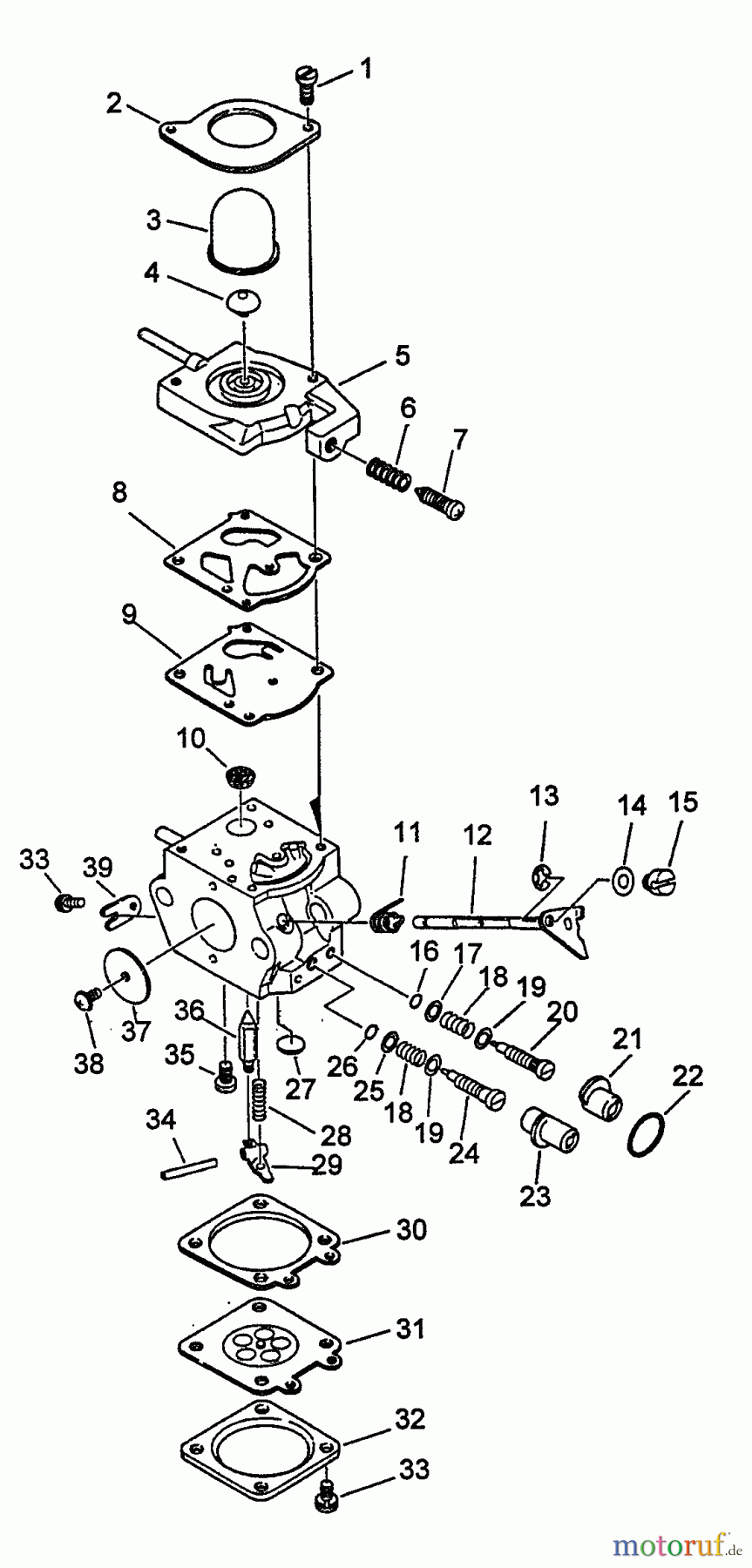 Echo Trimmer, Faden / Bürste SRM-3400 - Echo String Trimmer (Type 1E) Carburetor