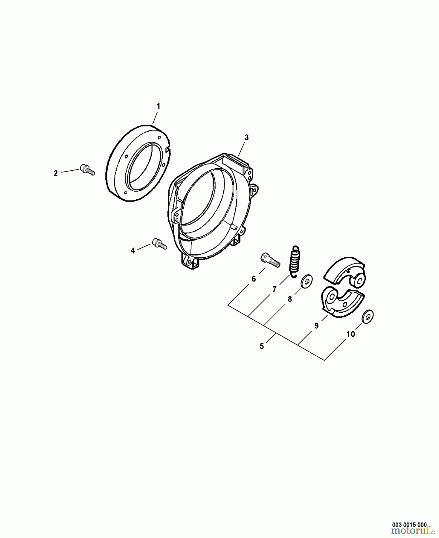  Echo Bohrer / Erdbohrer EA-500 - Echo Earth Auger, S/N: E02103001001 - E02103999999 Fan Cover, Clutch