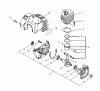Echo ED-2000 - Engine Drill (Type 1E) Listas de piezas de repuesto y dibujos Engine, Crankcase, Cover