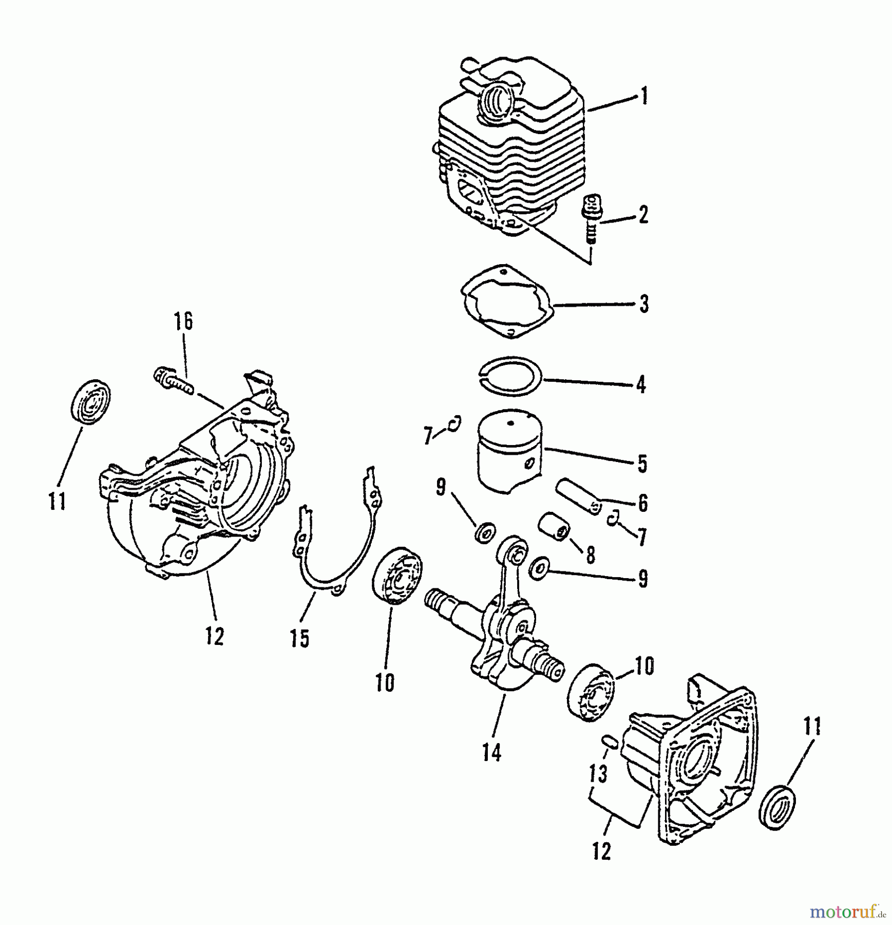  Echo Bläser / Sauger / Häcksler / Mulchgeräte	 ES-1000 - Echo Shredder/Vacuum, S/N: 001001 - 025416 Engine, Crankcase