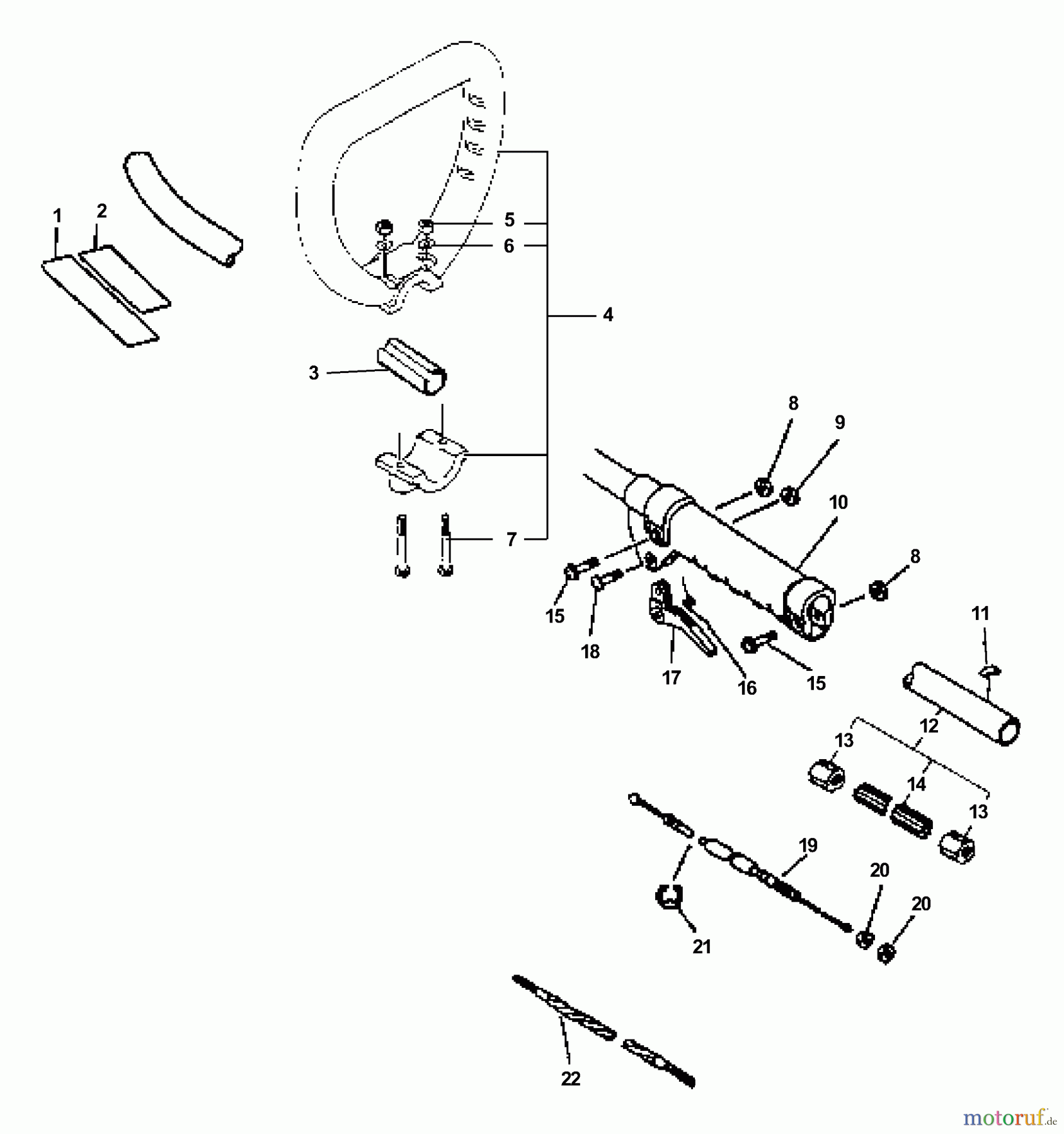 Echo Kantenschneider PE-2000 - Echo Edger (Type 2E) Driveshaft, Handles, Throttle