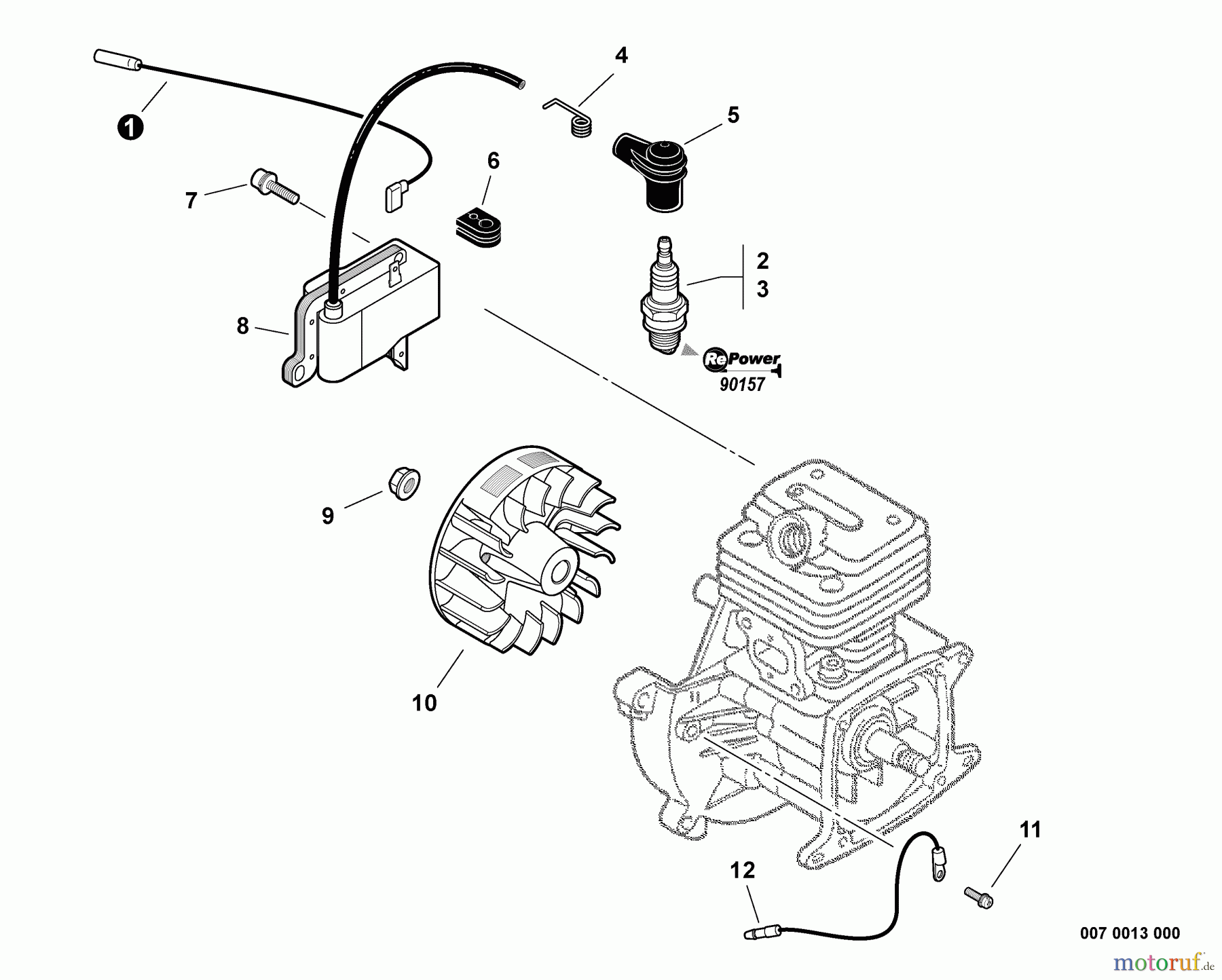  Echo Trimmer, Faden / Bürste SRM-231 - Echo String Trimmer, S/N:02001001 - 02999999 Ignition