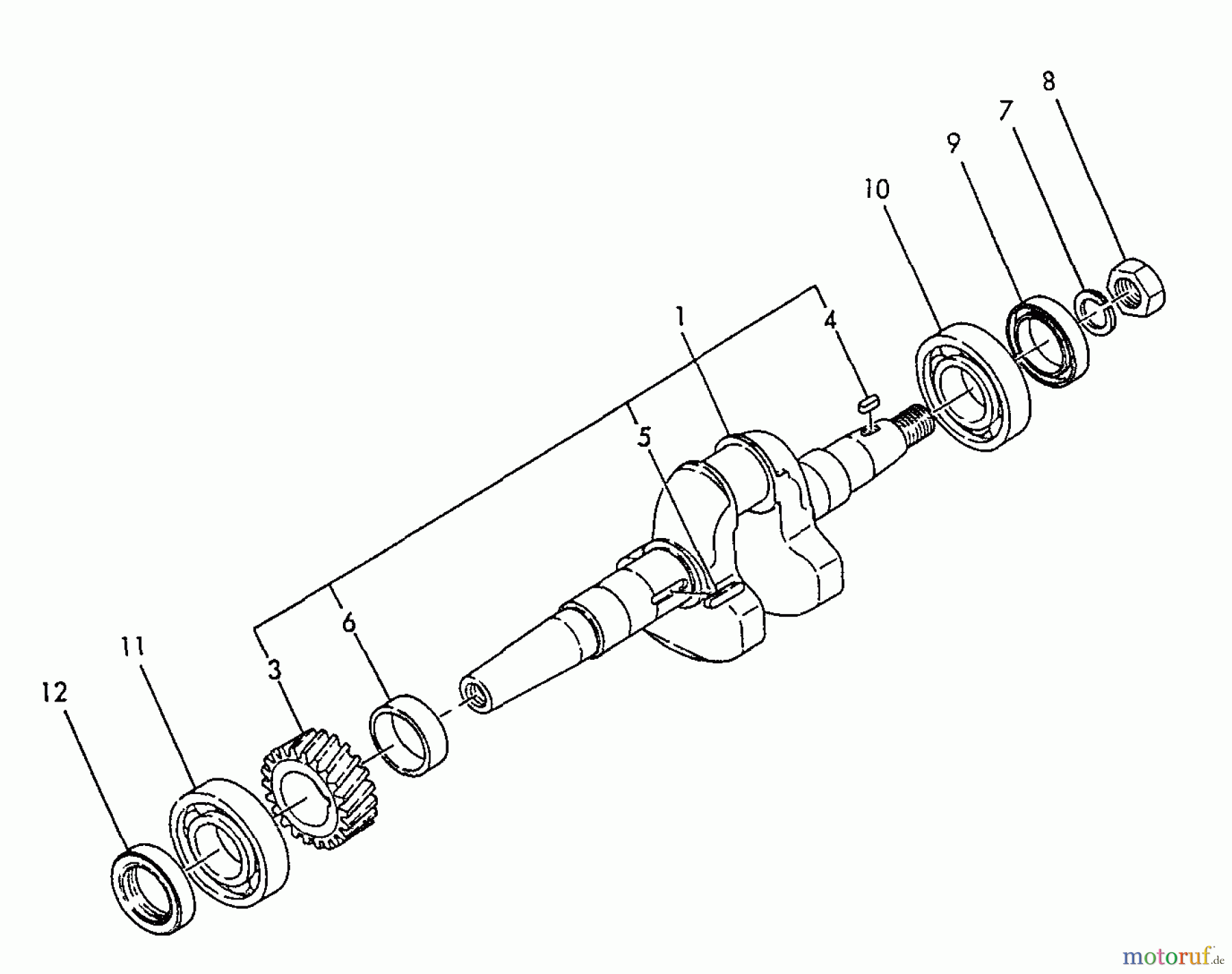 Echo Stromerzeuger EG-3500 - Echo Portable Generator, S/N: 02738 - 99999 Crankshaft, Main Bearing