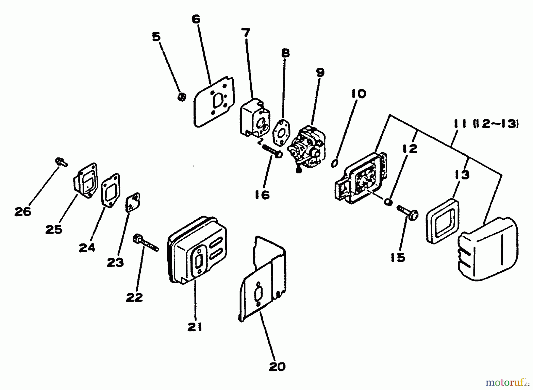  Echo Heckenscheren HC-1001 - Echo Hedge Trimmer, S/N: 001001 - 008000 Intake, Exhaust, Air Cleaner
