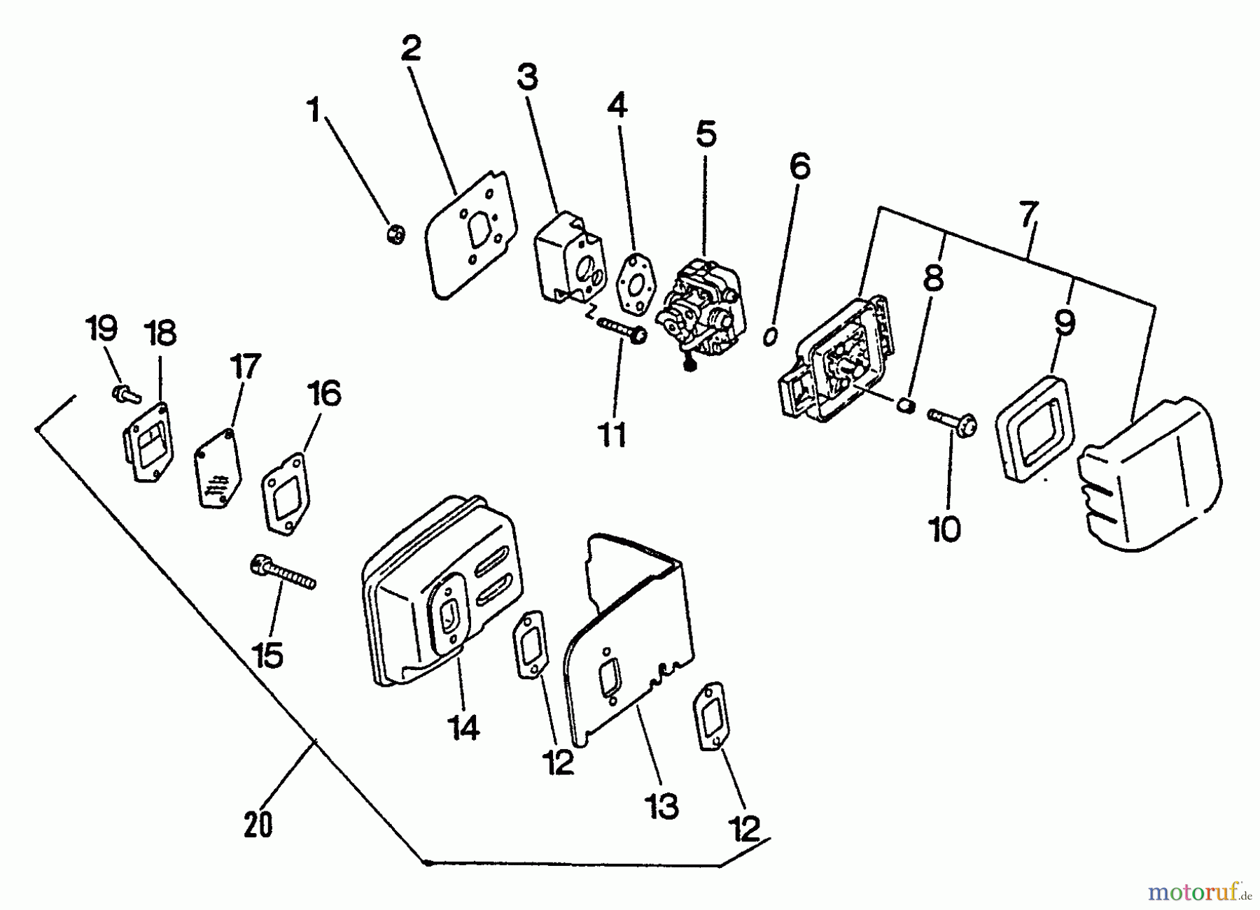 Echo Heckenscheren HC-1001 - Echo Hedge Trimmer, S/N: 024001 - 999999 Intake, Exhaust, Air Cleaner