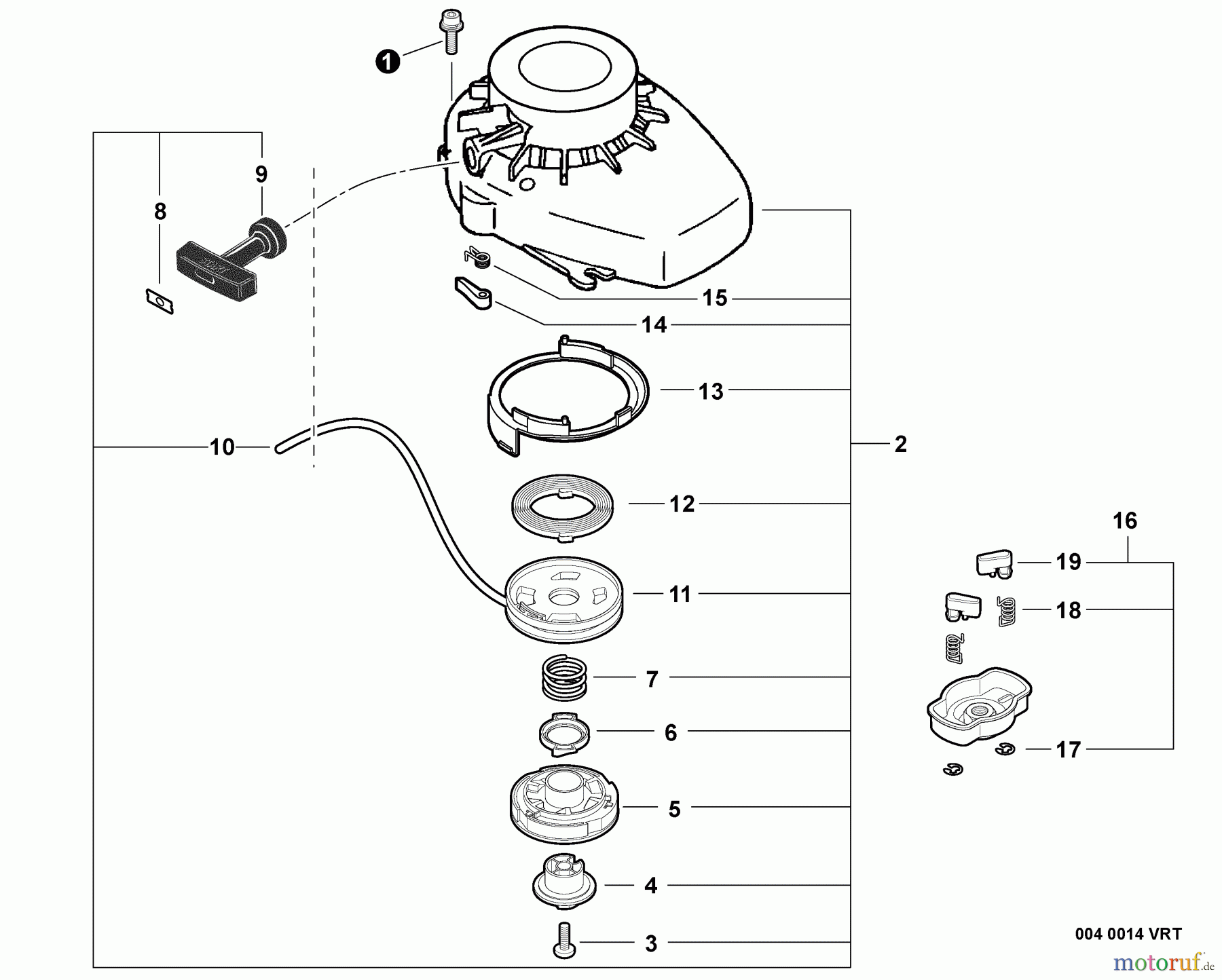  Echo Heckenscheren HC-150i - Echo Hedge Trimmer, S/N: S76312001001 - S76312999999 Starter -- i-Start -- ORANGE