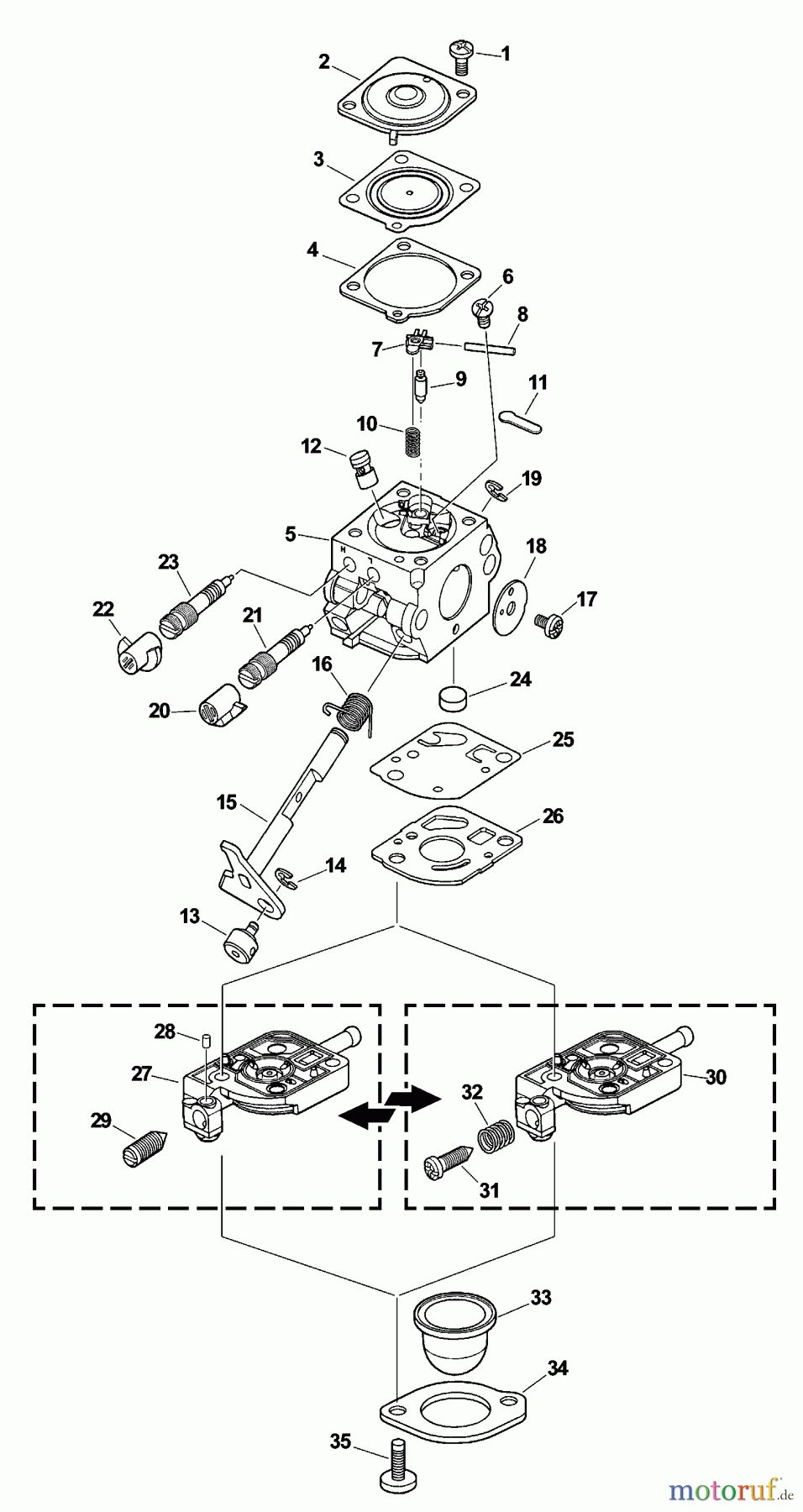  Echo Heckenscheren SHC-2100 - Echo Shaft Hedge Trimmer (Type 1E) Carburetor -- C1U-K52